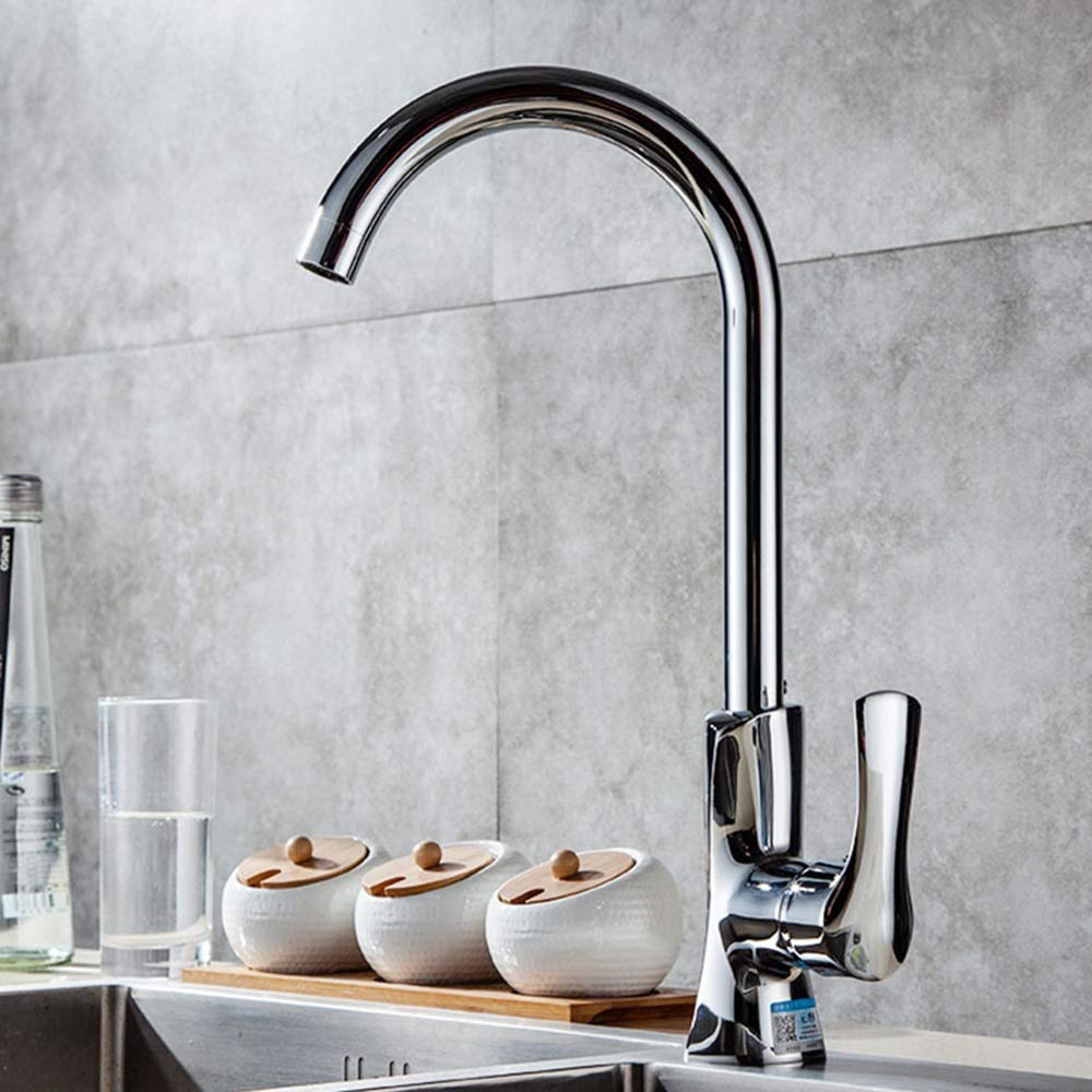 360° Rotating Bathroom Faucet Trim Kit - Hot & Cold Water Sink Faucet for Kitchen, Bathroom, Balcony | Durable Brass Construction for Home & Commercial Use