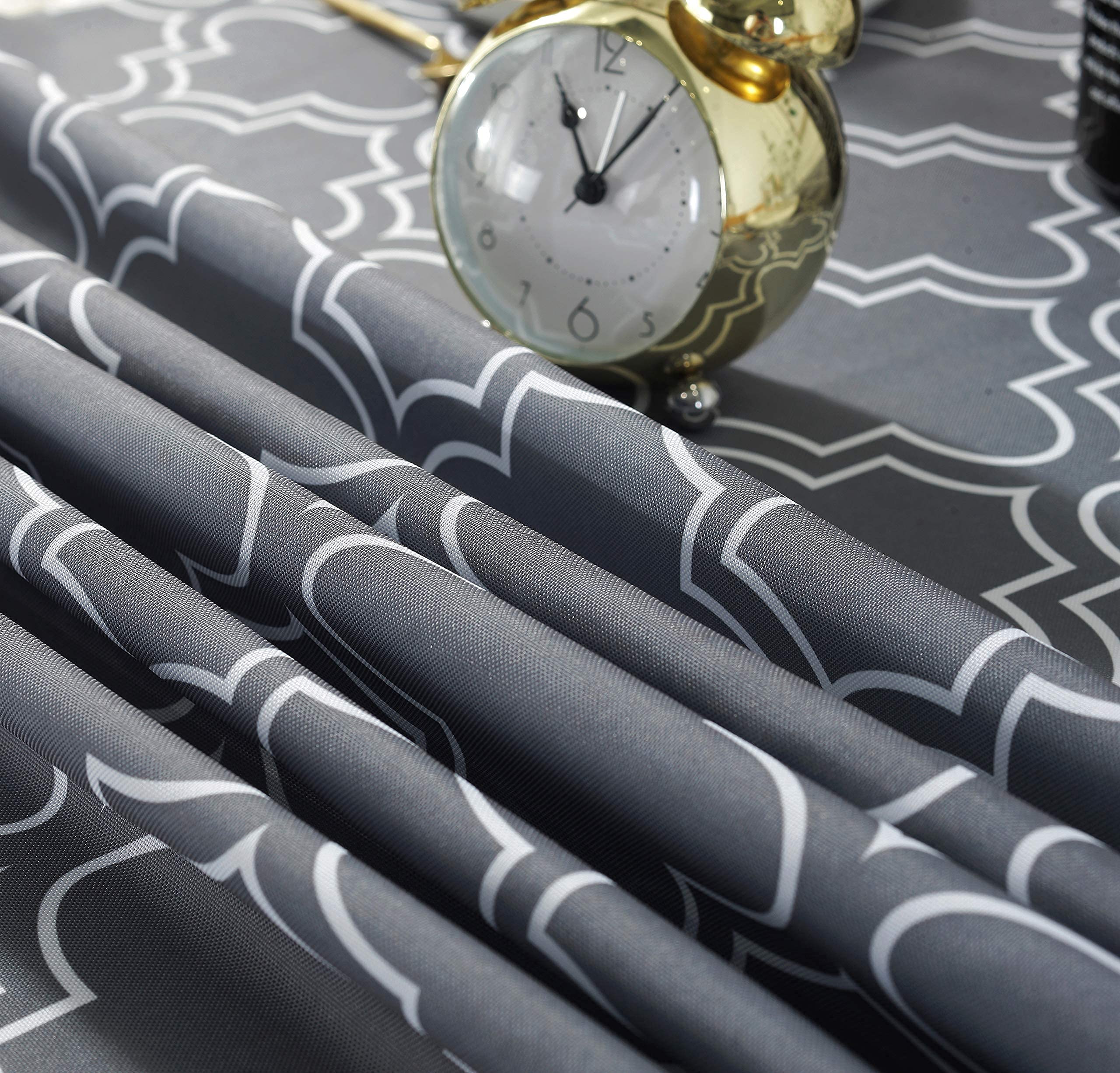 UFRIDAY Gray Square Tablecloth 52x52 Inch Waterproof - Spill Proof Fabric for Living Room Coffee Table