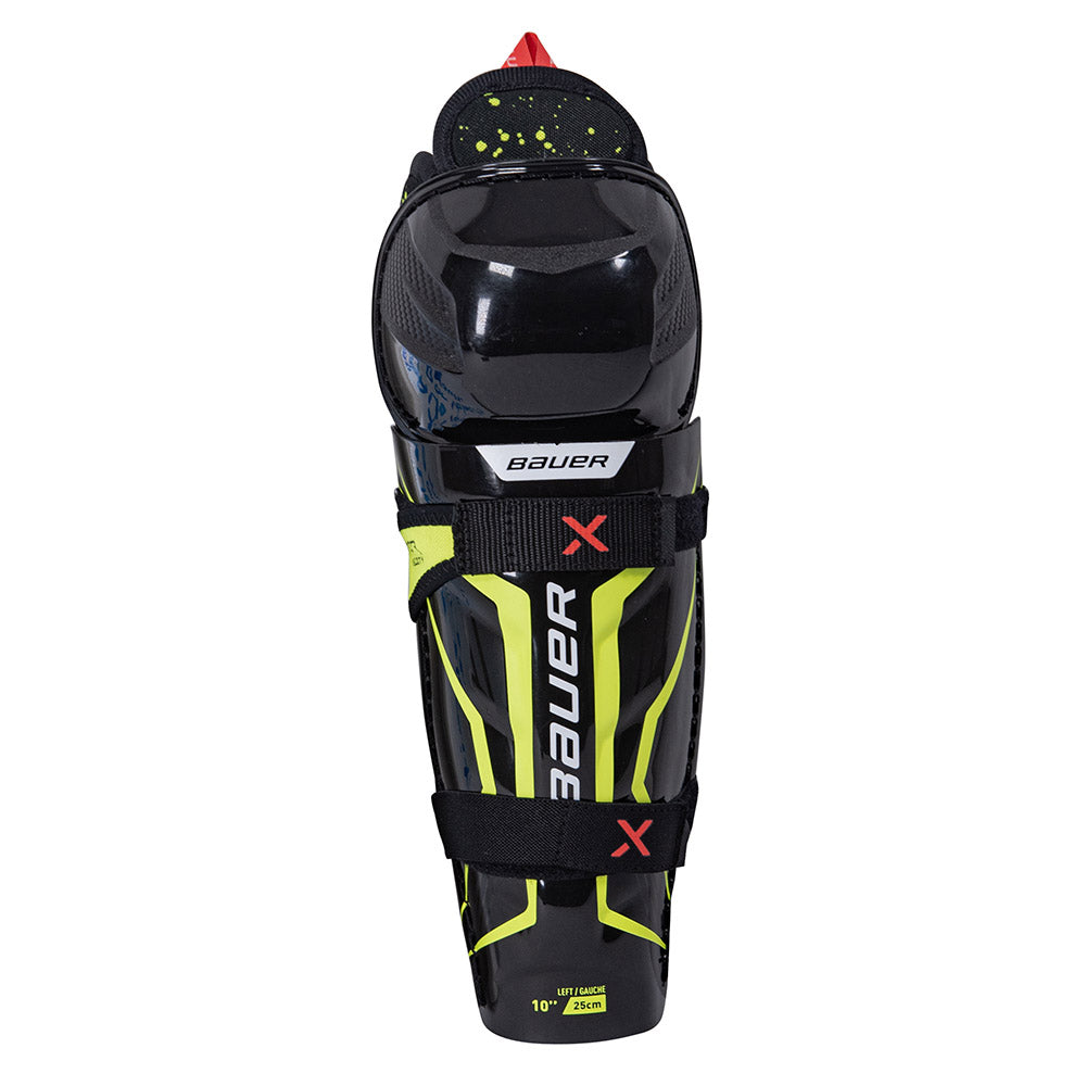 Bauer Vapor Velocity 2022 Youth Ice Hockey Shin Guards - Protective Gear for Kids Hockey Practice & Games - Perfect for Youth Hockey Players & Training Sessions