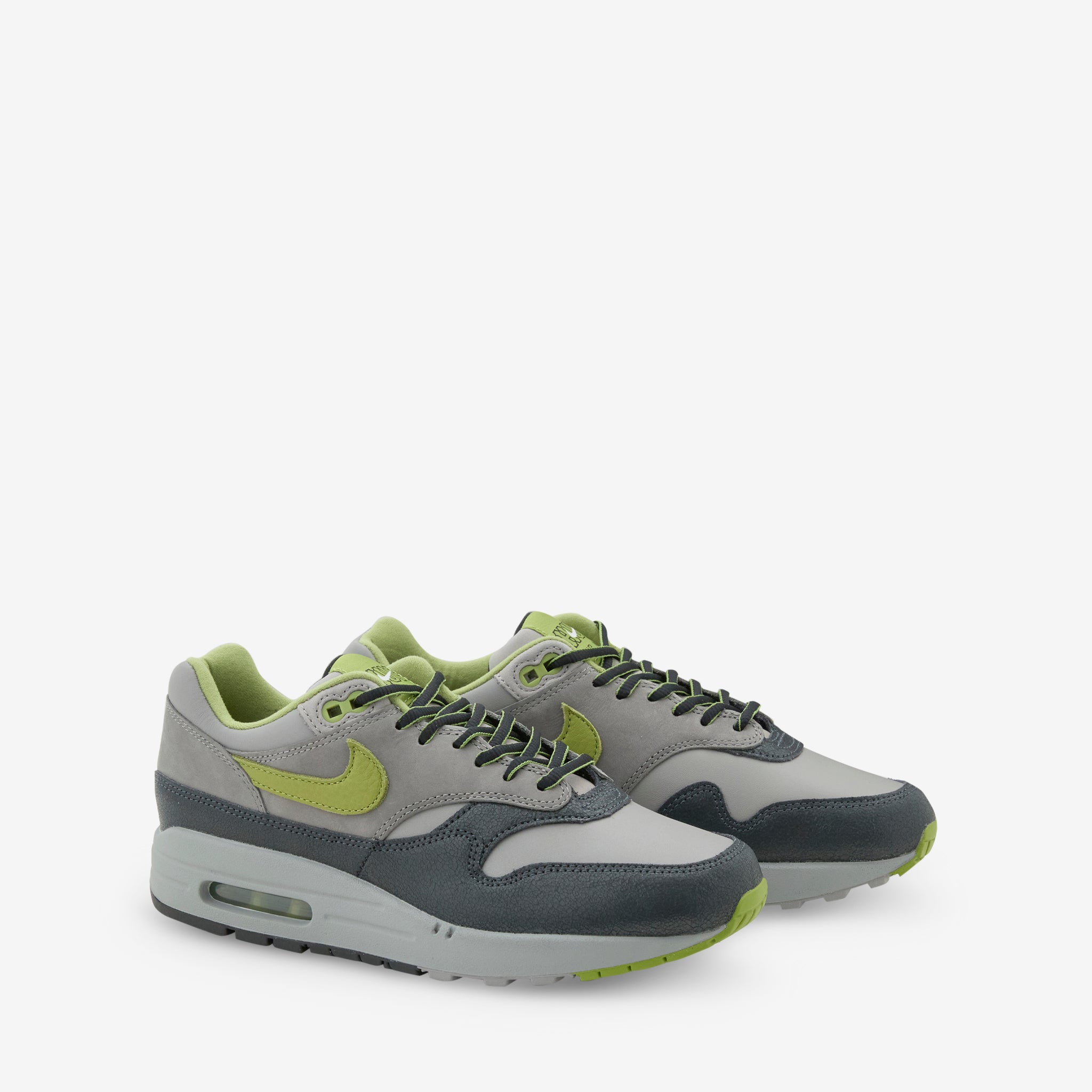 HUF x Air Max 1 SP Sneakers - Anthracite, Pear, Medium Grey & Flat Pewter Colorways | Men's Casual & Running Shoes for Streetwear & Gym Workouts