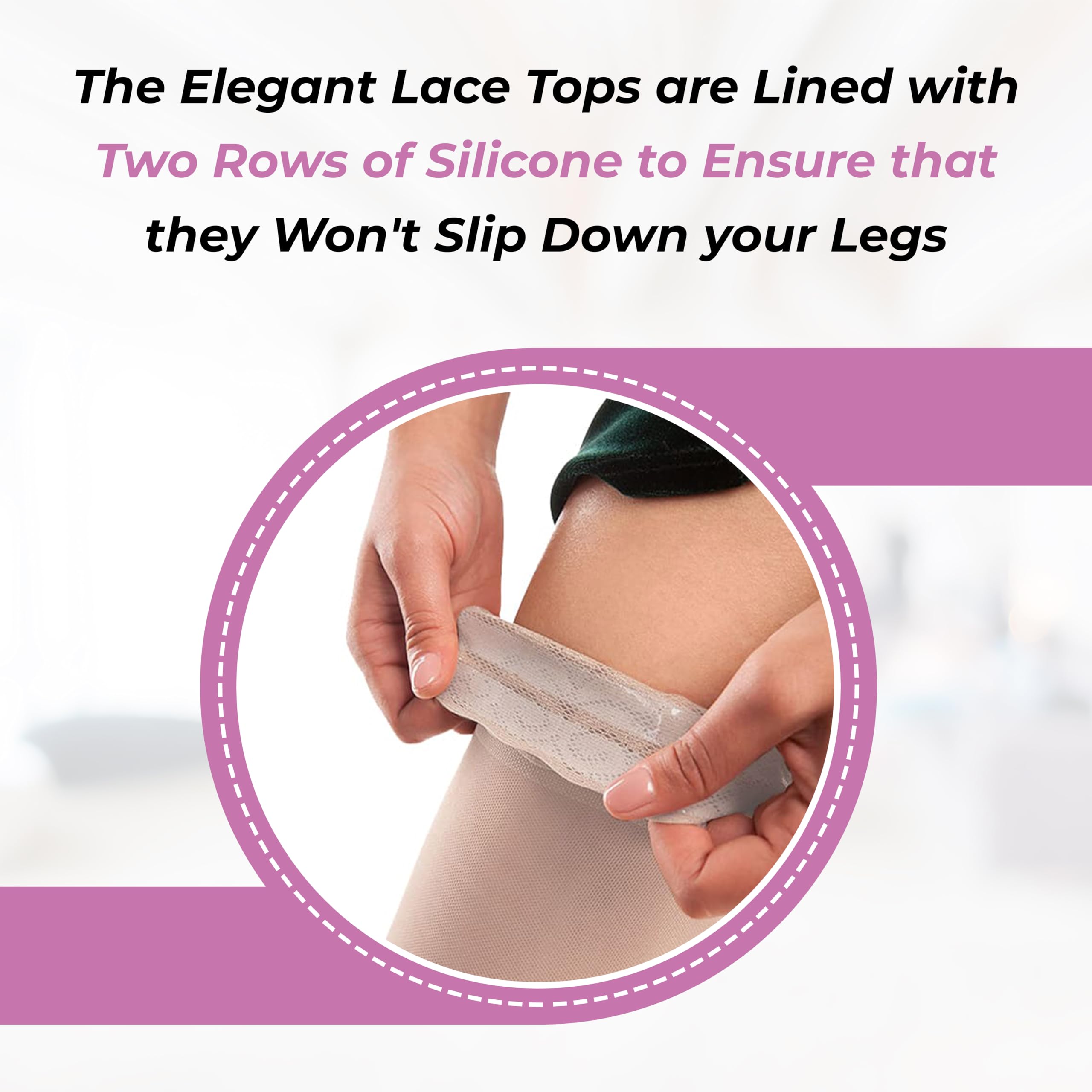 ITA-MED 20-30 mmHg Medical Compression Stockings for Women - Sheer Thigh High Socks with Closed Toe | Perfect for Varicose Veins, Circulation Support & Post-Surgery Recovery