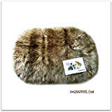 Premium Plush Faux Fur Dog Bed for Large Dogs - Ultra Soft Shaggy Wolf Pet Bed & Cat Mat - Orthopedic Support for Pets - Perfect for Bedroom, Living Room & Pet Travel