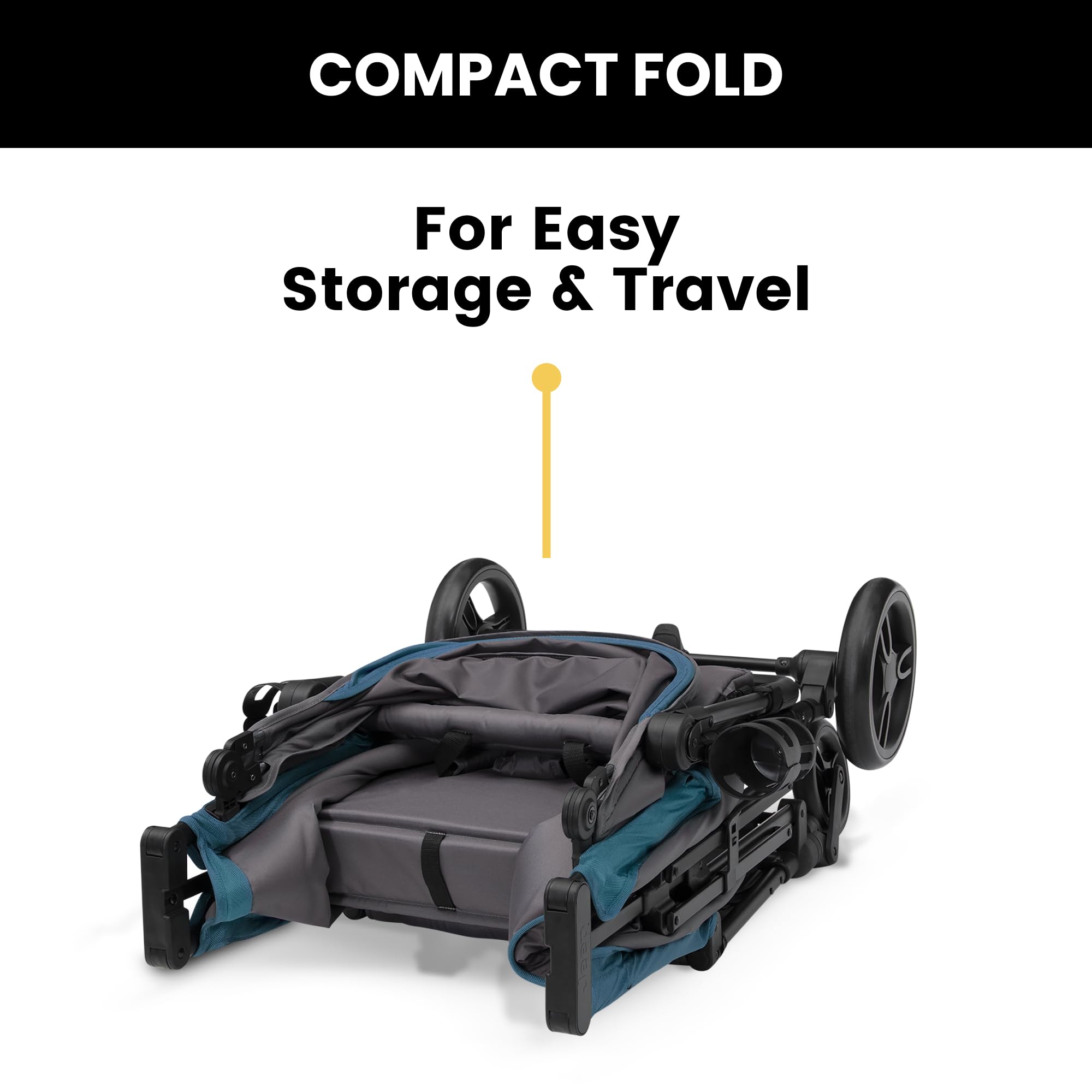 Delta Children Jeep Sport All-Terrain Stroller Wagon with Canopy, Parent Organizer & Snack Tray - Adjustable Handlebar, Cup Holders - Grey/Blue Moon - Perfect for Outdoor Adventures, Beach Trips and Family Outings
