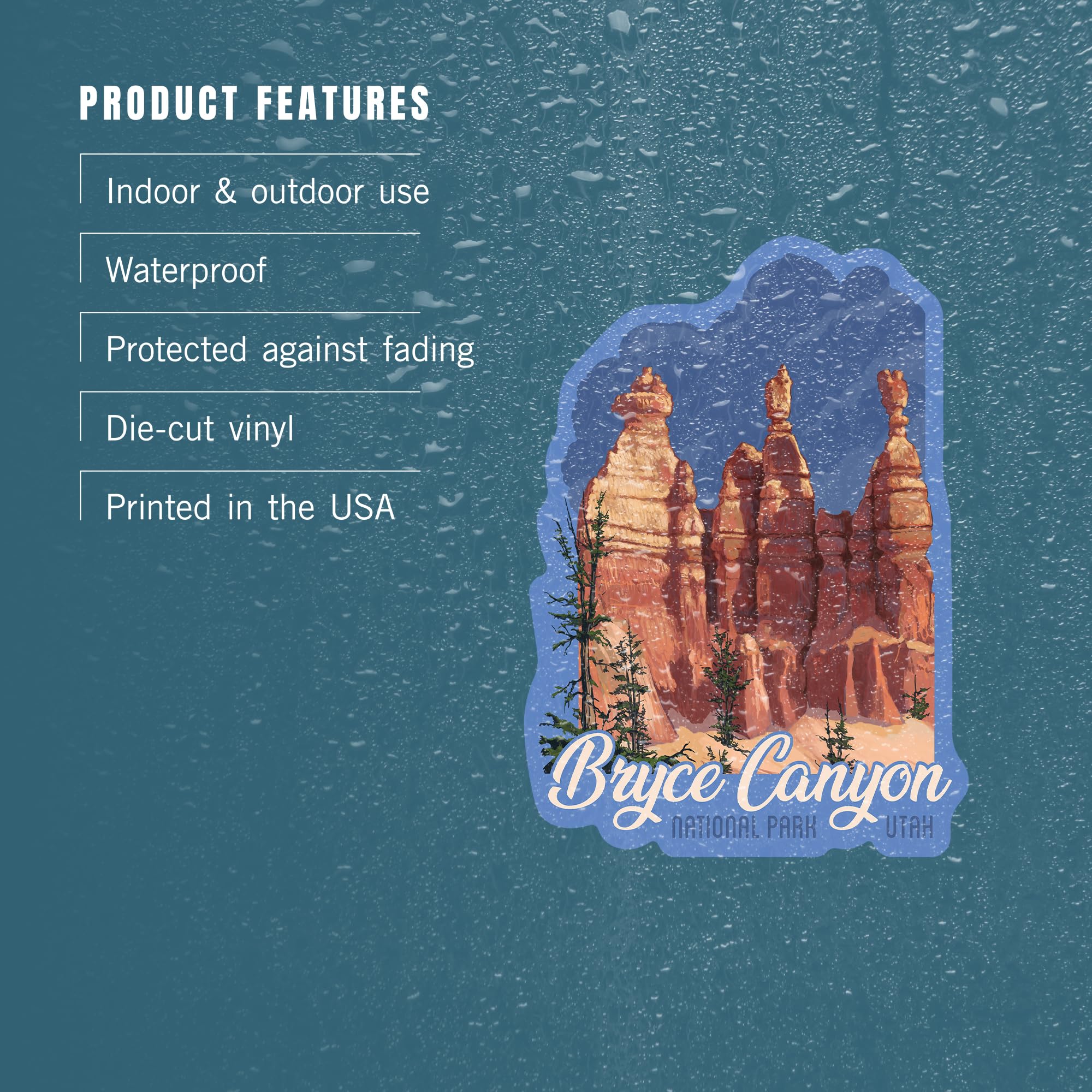 Premium Waterproof Vinyl Stickers - Bryce Canyon National Park Utah Scenic Die-Cut Decals (1-3 inches) for Cars, Laptops, Water Bottles & Coolers - Perfect for Outdoor Adventures, Travel Gear & Personalizing Devices
