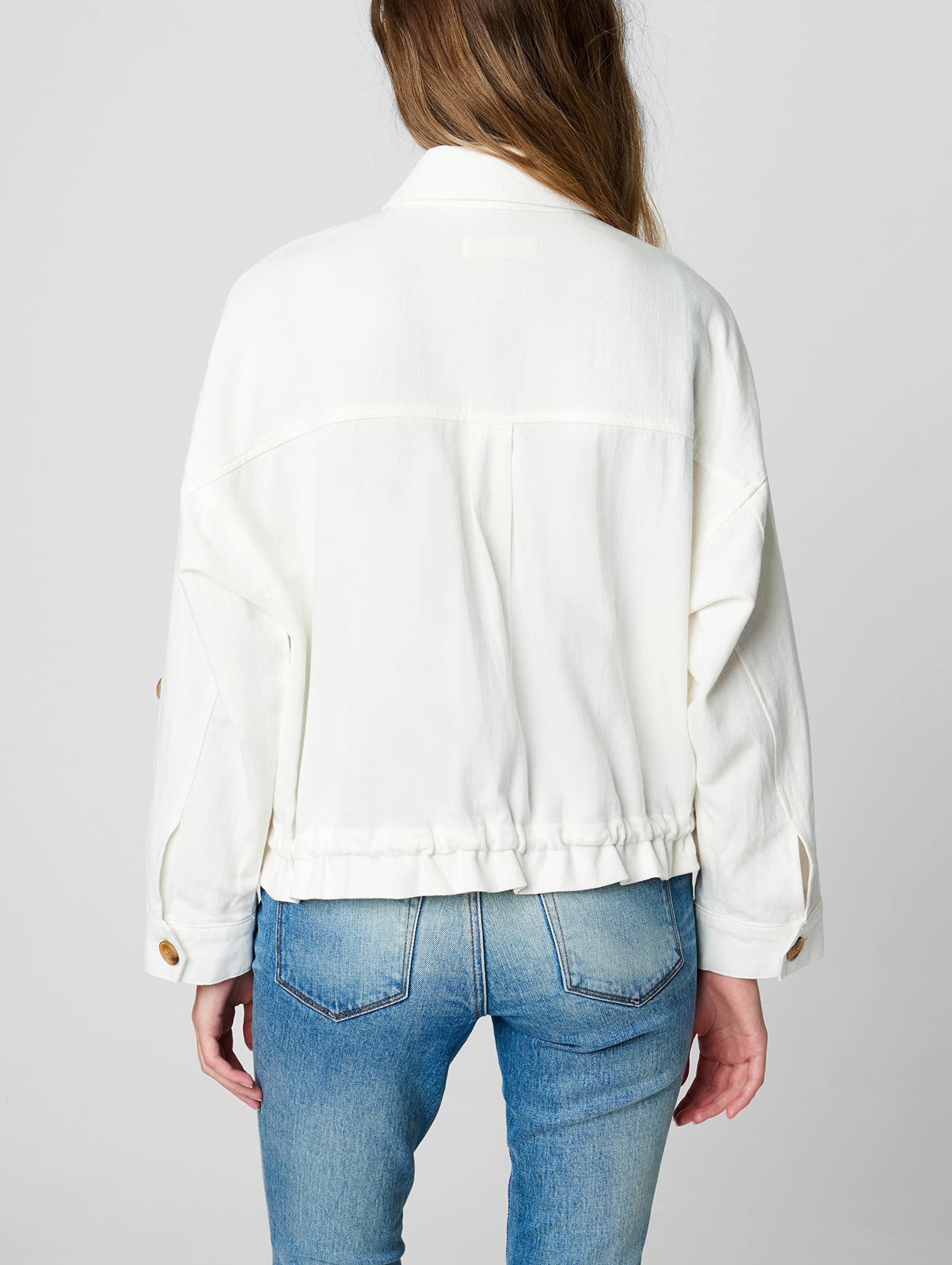 BLANKNYC Women's Linen Utility Jacket with Pockets - Lightweight Comfortable & Stylish Coat for Spring Summer Outfits, Travel & Casual Wear