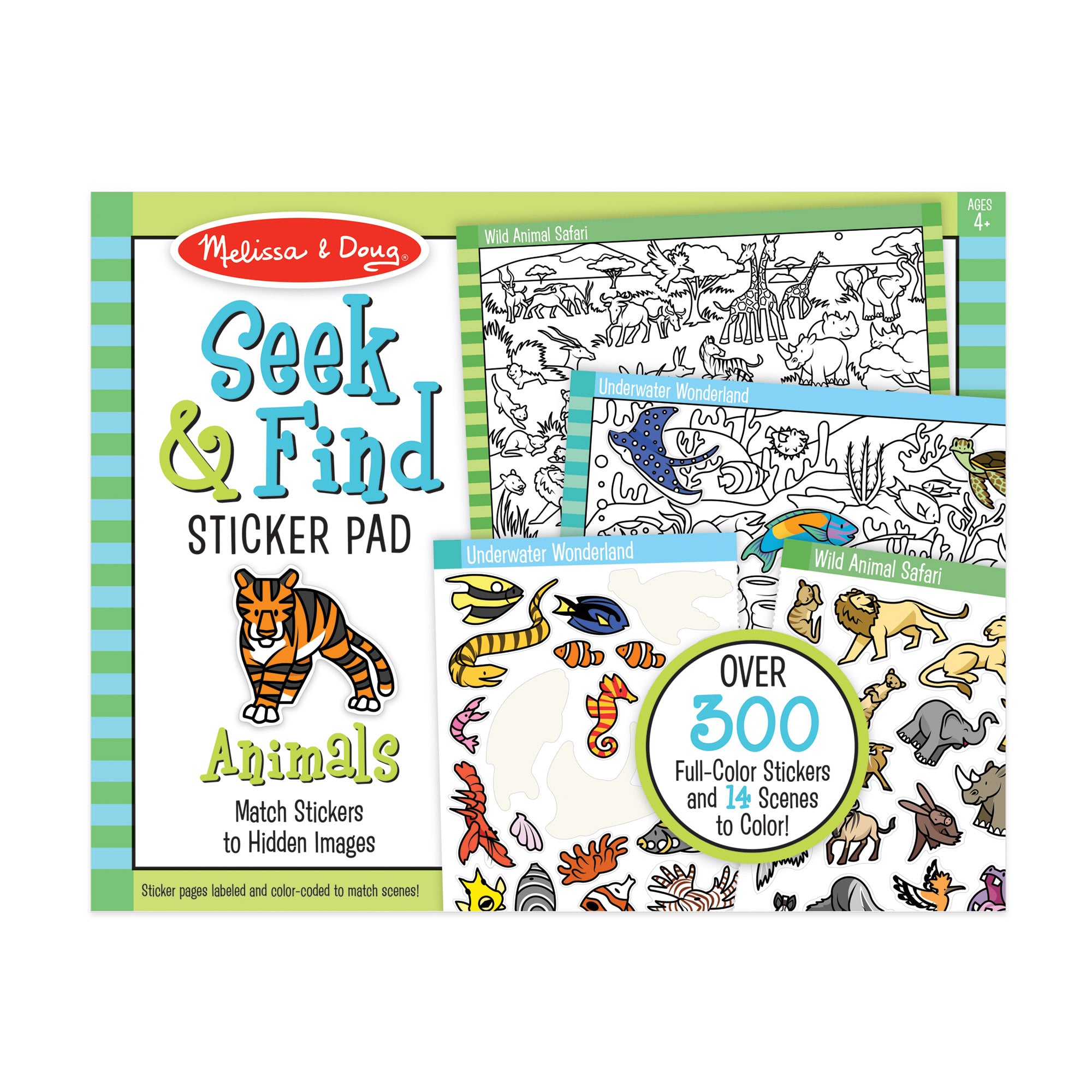 Seek & Find Sticker Activity Pad - Animal Theme for Kids | Fun Learning & Travel Game for Toddlers & Preschoolers | Perfect for Road Trips, Airplane Rides & Quiet Playtime