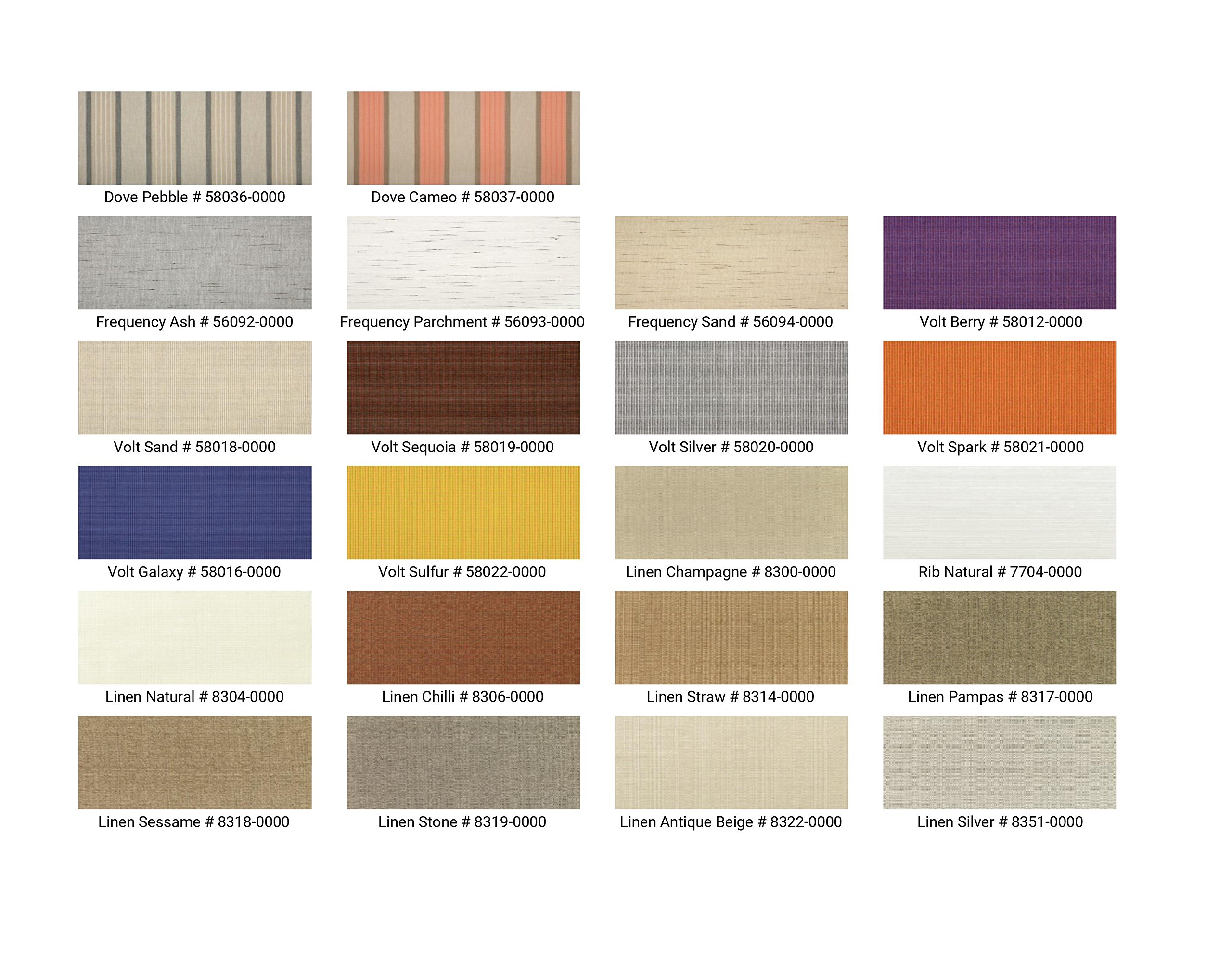 Sunbrella Fabric Cushions for 5 Feet Bench [Model:TR1] - Water-Resistant Outdoor Patio Furniture Cushions - Perfect for Garden, Deck, and Poolside Seating - Bench & Cushions Sold Separately #TSBHTR5CS