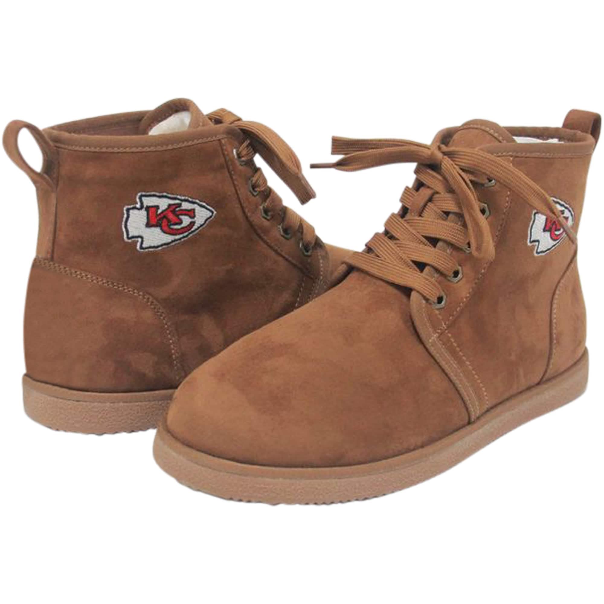 Cuce Men's NFL Moccasin Boots - Comfortable Slip-On Shoes for Football Fans - Perfect for Game Day, Tailgating & Casual Wear