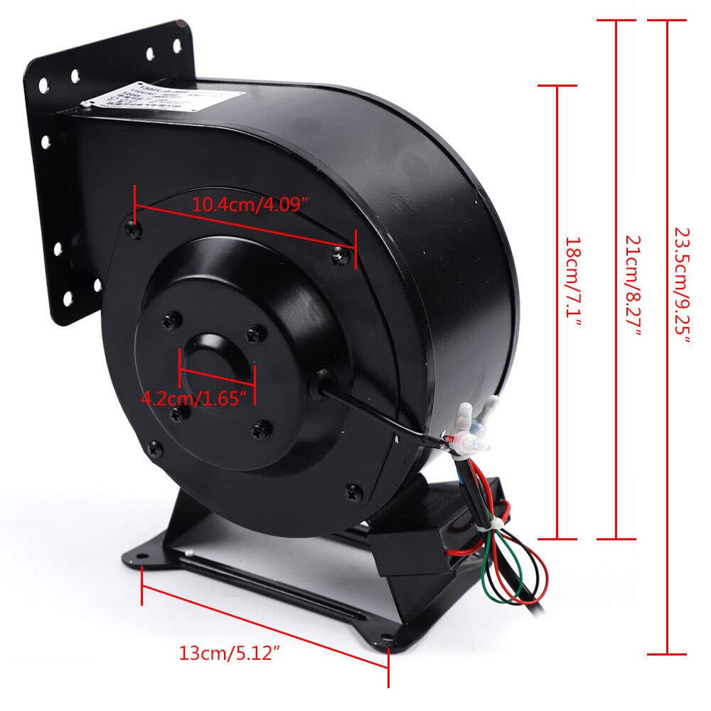 110V 120W High Pressure Centrifugal Blower Fan for Outdoor Wood Furnace & Boiler - 196CFM Airflow, 2600 RPM, Durable Flange Design - Perfect for Heating Systems, Workshop Ventilation, and Industrial Air Circulation