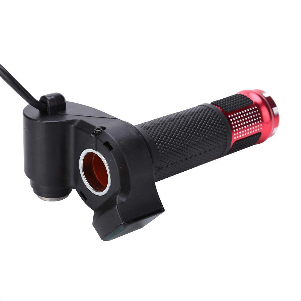 Electric Bike Throttle Grip - 4 Color Options with LED Display & Key Lock - Twist Grip Handle for E-Bikes - Perfect for Commuting, Off-Roading & Urban Riding