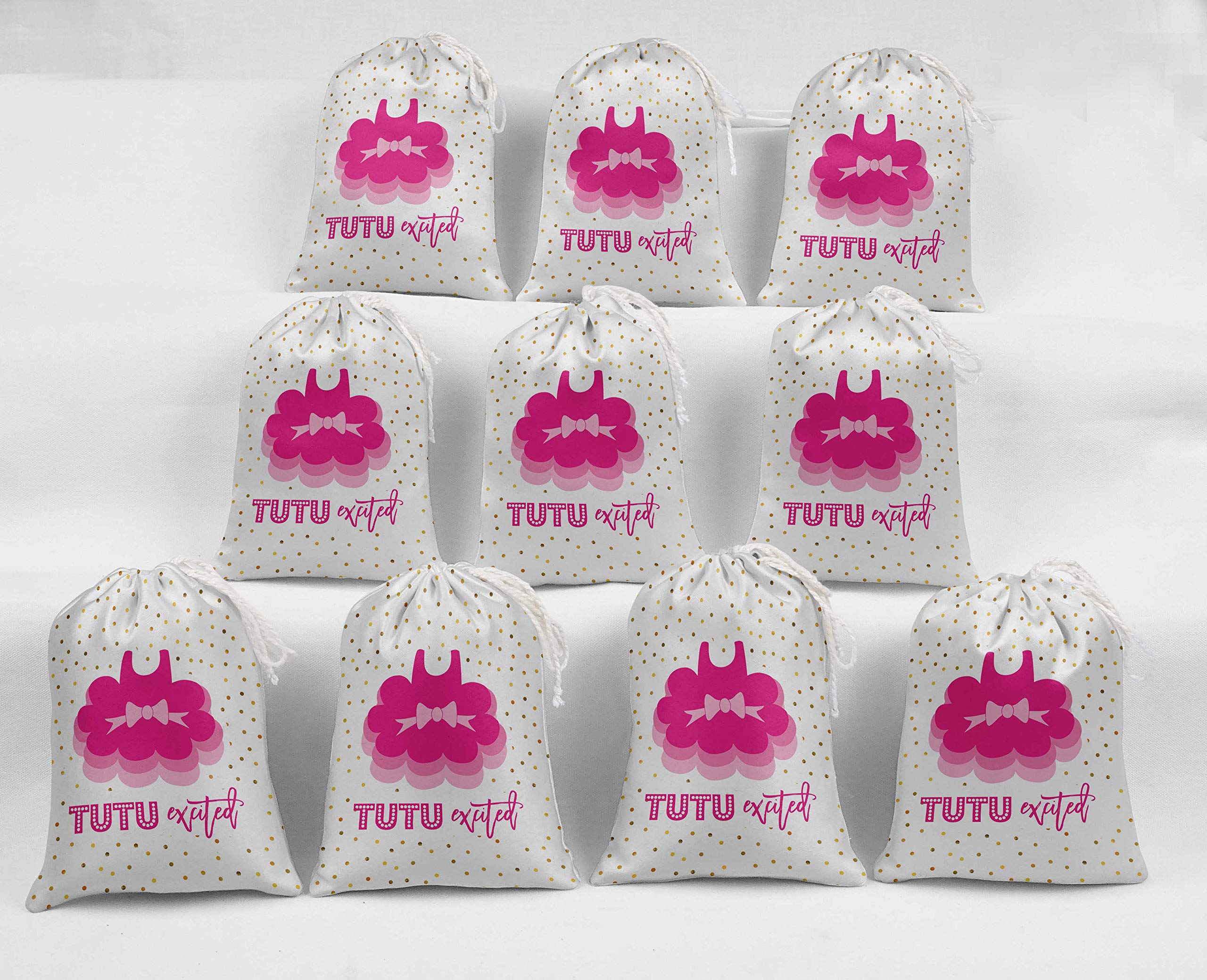 White Tutu Baby Shower Party Favor Bags - 15 Pack Premium Gift Pouches for Newborn Celebrations & Gender Reveal Parties