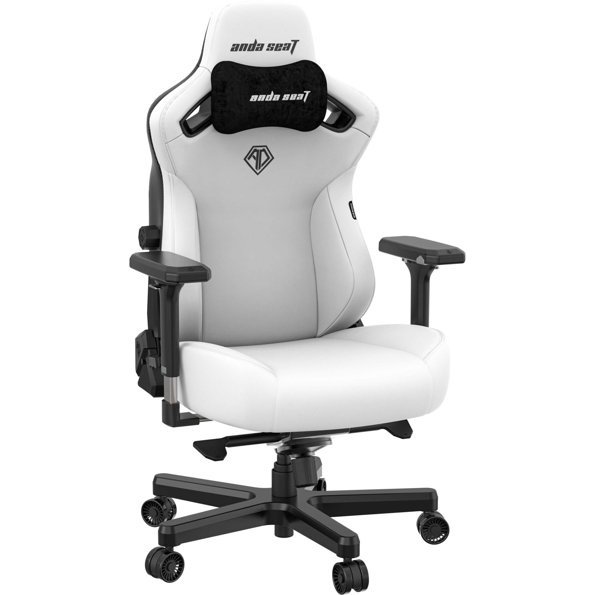 Anda Seat Kaiser 3 Series Premium Ergonomic Gaming Chair - White (Large Size) for PC, PS5, Xbox & Office - Comfortable Racing Style Chair with Lumbar Support