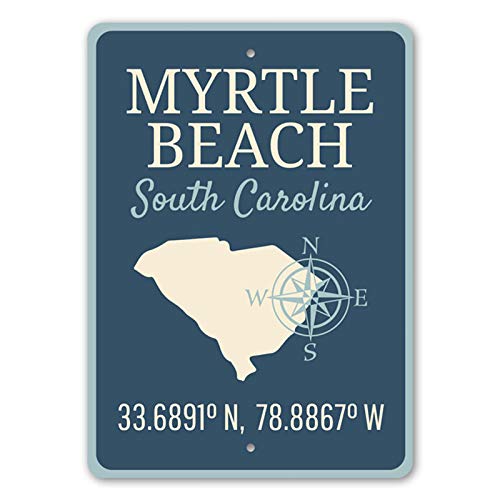 Myrtle Beach Coordinates Sign - 12