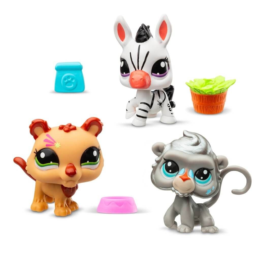 Littlest Pet Shop Trio in Tube - 3 Pack Zoo Pets for Kids | Collectible Animal Toys for Play & Display | Perfect for Birthday Gifts & Classroom Rewards