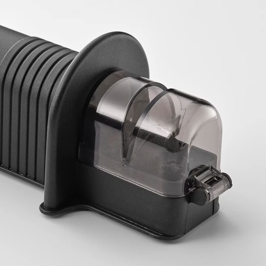 IKEA LATTJO Knife Sharpener - Professional Kitchen Knife Sharpening Tool for Home Chefs (Black) | Perfect for Kitchen, Camping & Outdoor Cooking