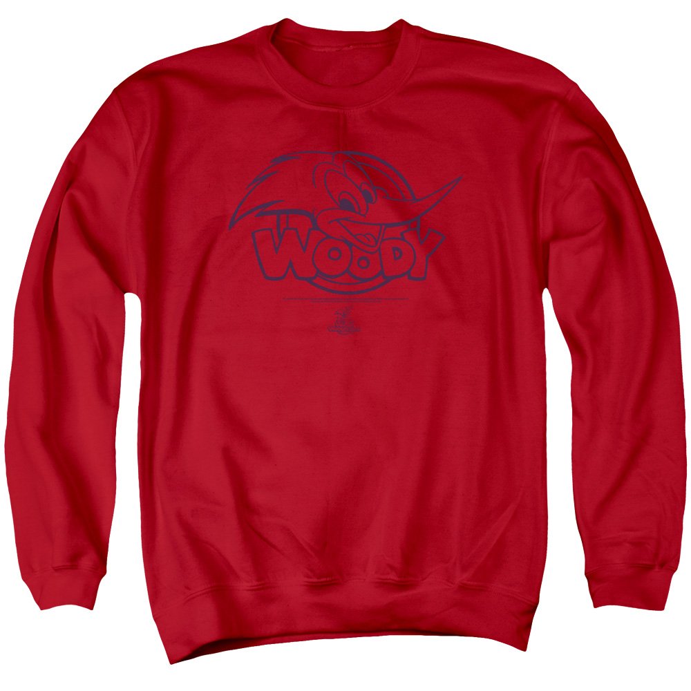 Woody Woodpecker Cartoon Big Head Unisex Crewneck Sweatshirt for Men & Women | Casual Wear, Gift Idea, Cartoon Lover Apparel