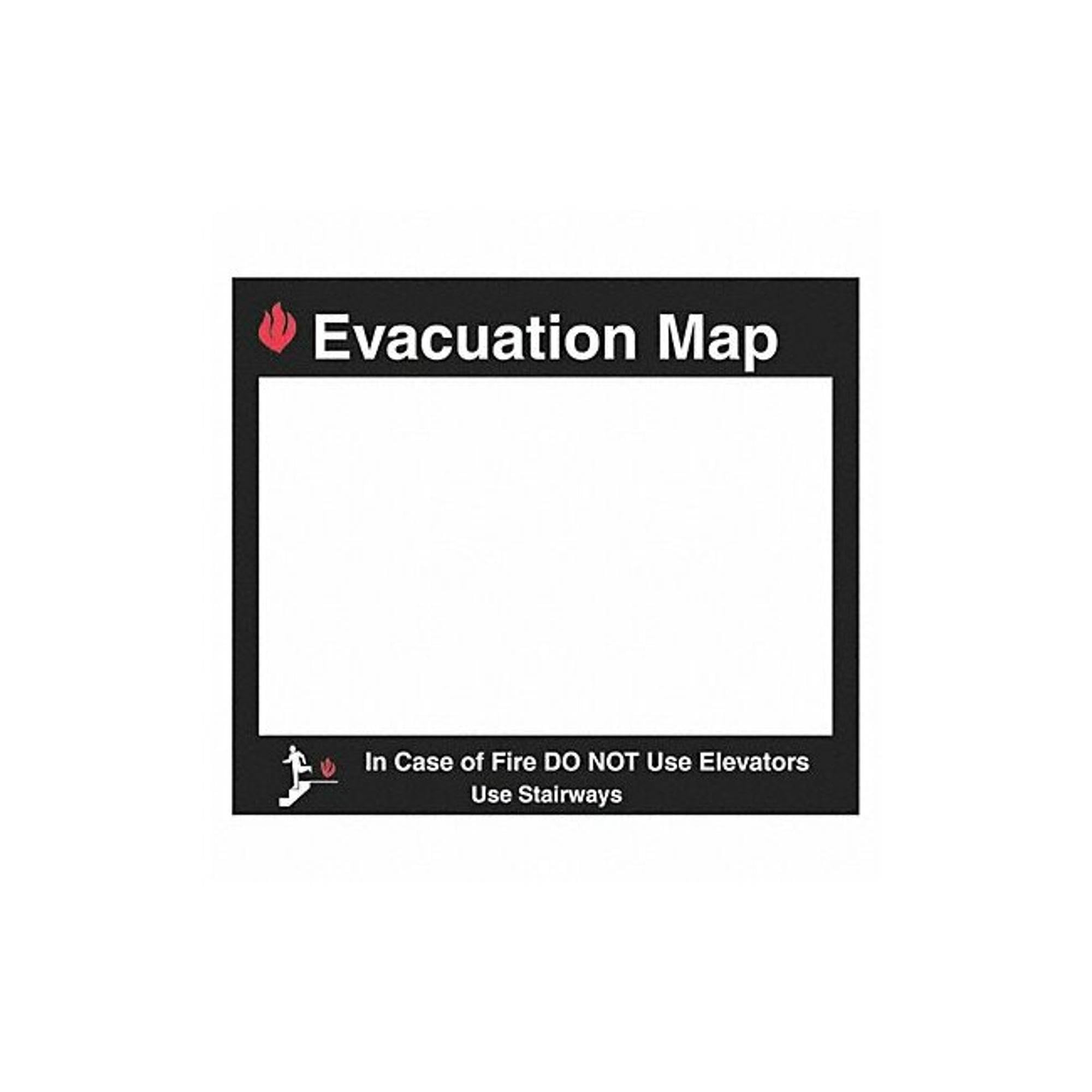 Brady 102851 Emergency Evacuation Map Holder - Wall Mounted Safety Sign Frame for Office, School & Public Buildings - Fire Exit Route Display Case with Clear Visibility