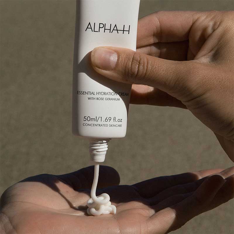 Alpha H Essential Hydration Cream with Rose Geranium & Vitamin E - Moisturizing Face Cream for Dry Skin - Day & Night Skincare Routine