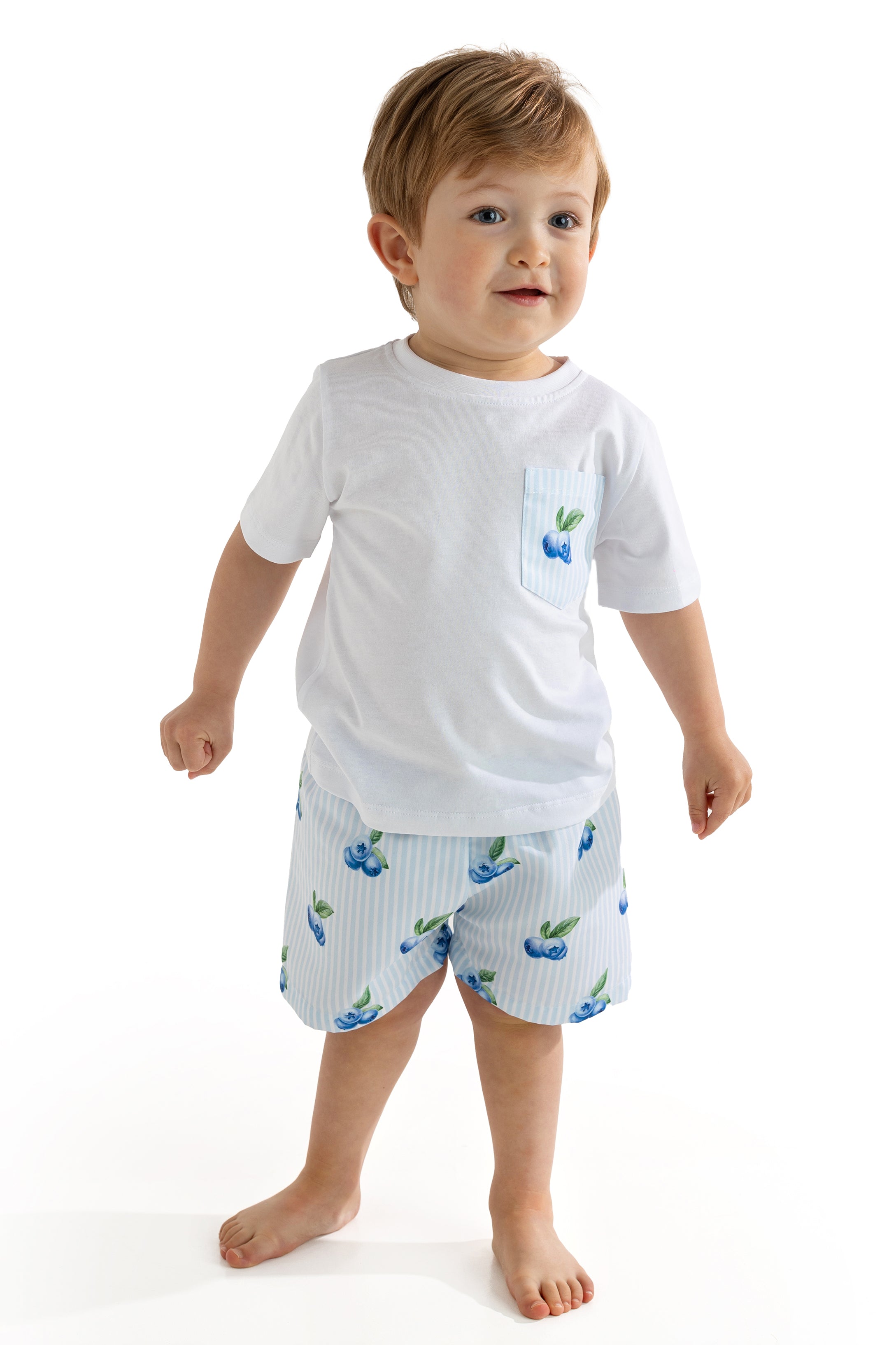 Premium Blueberries Print Cotton T-Shirt for Men & Women - Soft, Breathable & Comfortable Casual Wear - Perfect for Summer, Outdoors & Everyday Fashion