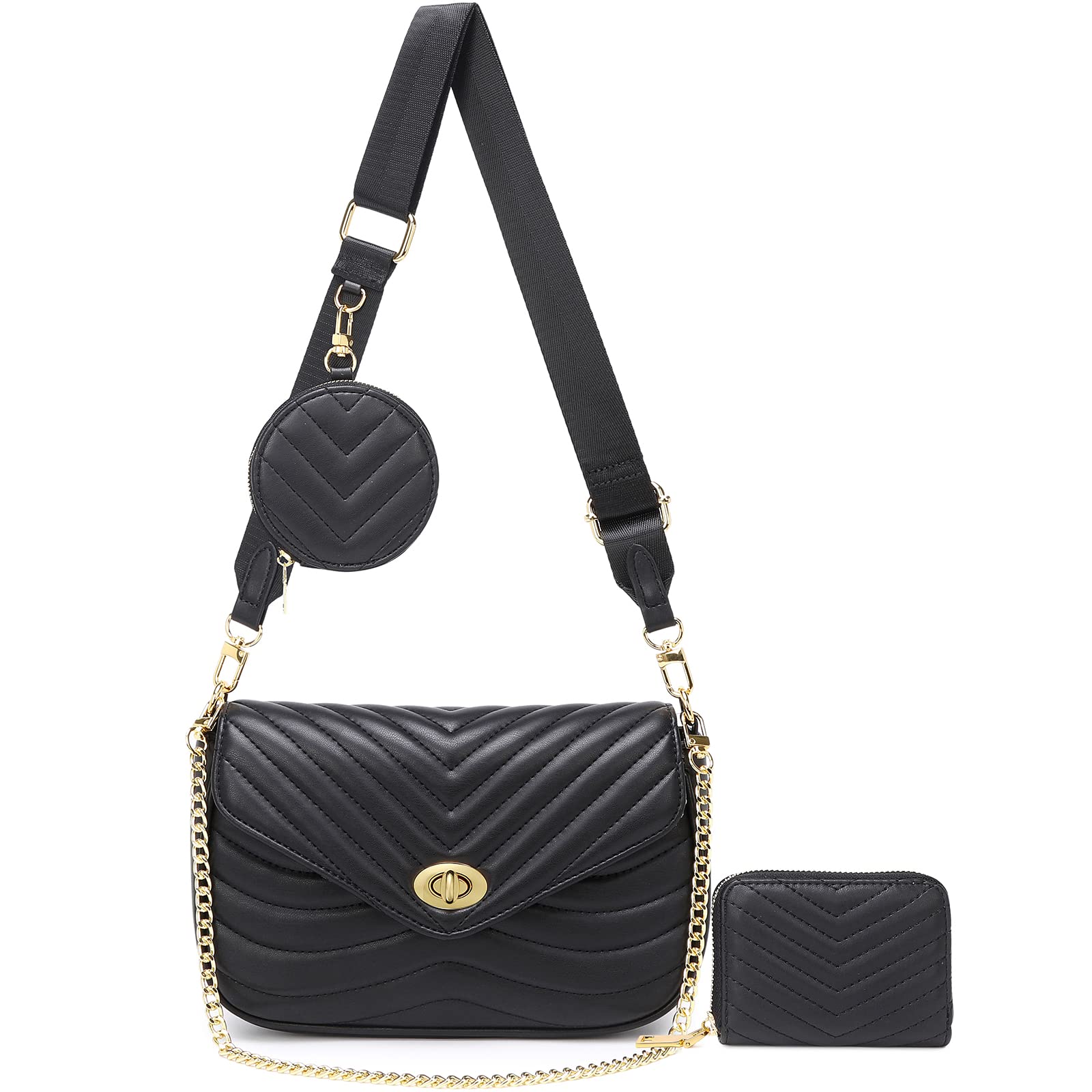 JEEHAN Quilted Crossbody Bags for Women - Stylish Designer Shoulder Handbag Small Purse | Perfect for Everyday Use, Travel & Shopping