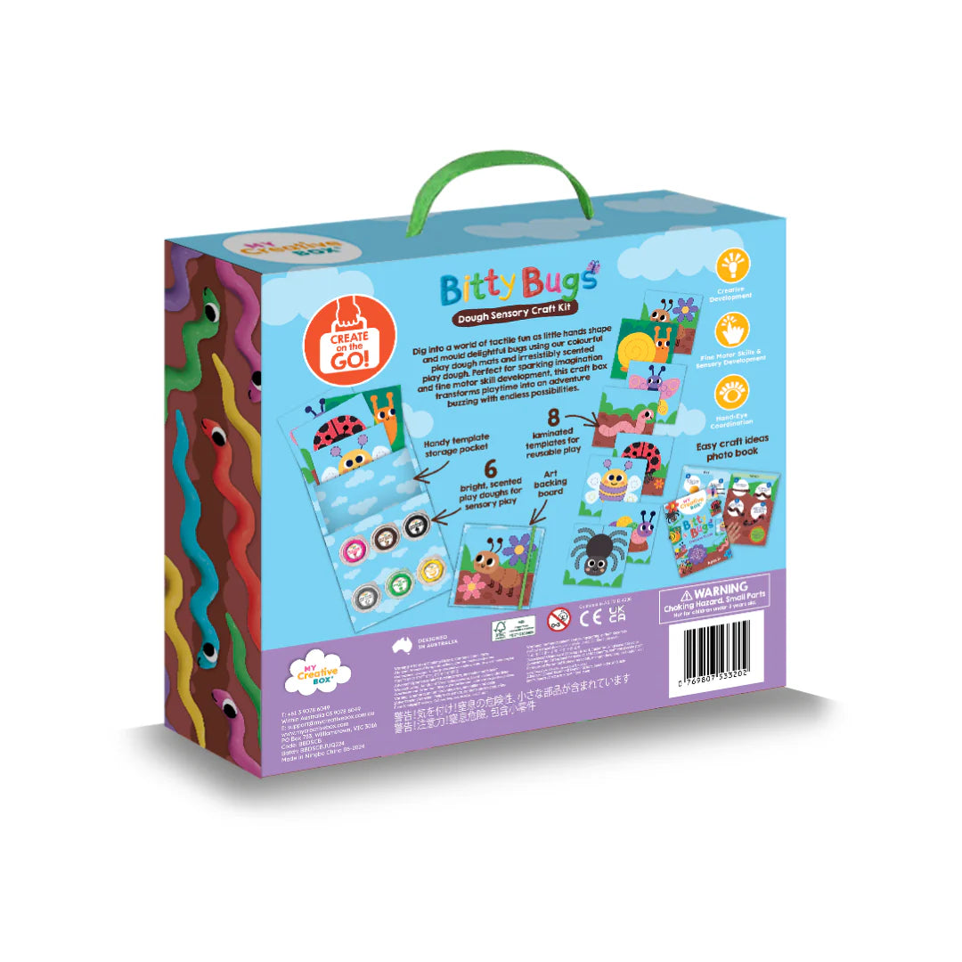 Bitty Bugs Play Dough Sensory Kit for Kids - DIY Craft Activity for Fine Motor Skills & Creativity - Perfect for Preschool Learning & Sensory Play at Home