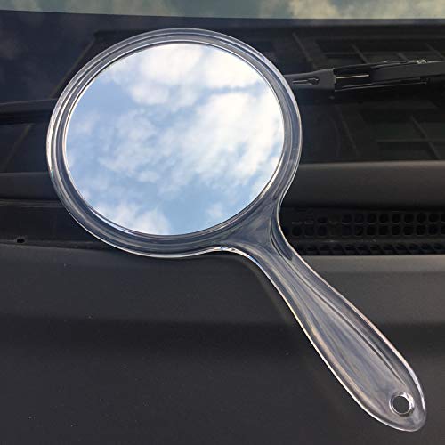 3X/1X Magnifying Makeup Hand Mirror - Double-Sided Travel Cosmetic Mirror with Acrylic Clear Finish, Perfect for Home Vanity, Travel & Professional Makeup Application