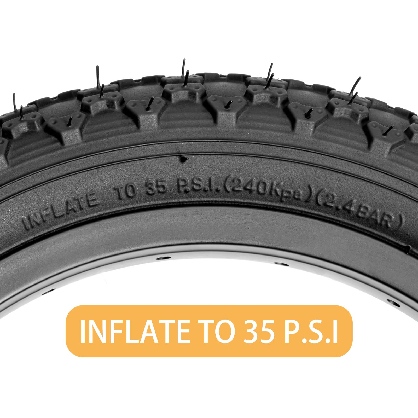 Hycline Kids Bike Replacement Tire - 12.5/14/16/20x2.125 Inch Premium Butyl Rubber Puncture-Resistant Folding Bicycle Tires - Compatible with BMX, MTB Mountain Bike and Children's Racing Bike - Perfect for Outdoor Adventures, Commuting, and Family Cycling Fun