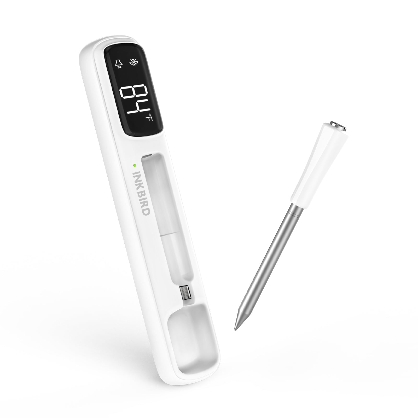 Bluetooth Mini Wireless Meat Thermometer - Digital Cooking Thermometer for Grilling, BBQ, Smoker & Kitchen - INT 11I B - Perfect for Steak, Chicken, Turkey & More