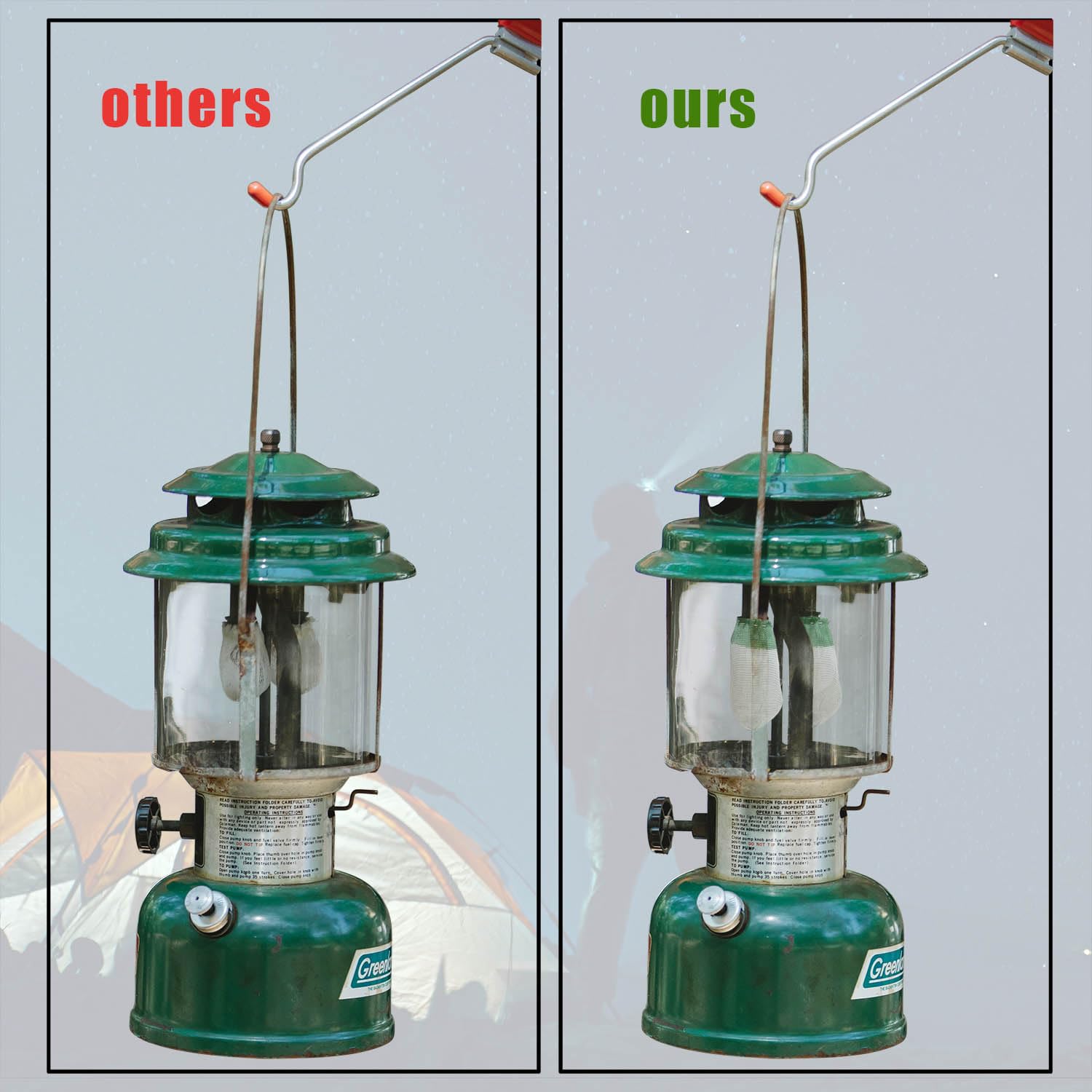 10pcs Propane Lantern Mantles - String Tie Replacement Mantles for Coleman Gas Lanterns - Durable Outdoor Camping Accessories - Perfect for Hiking, Backpacking & Emergency Lighting