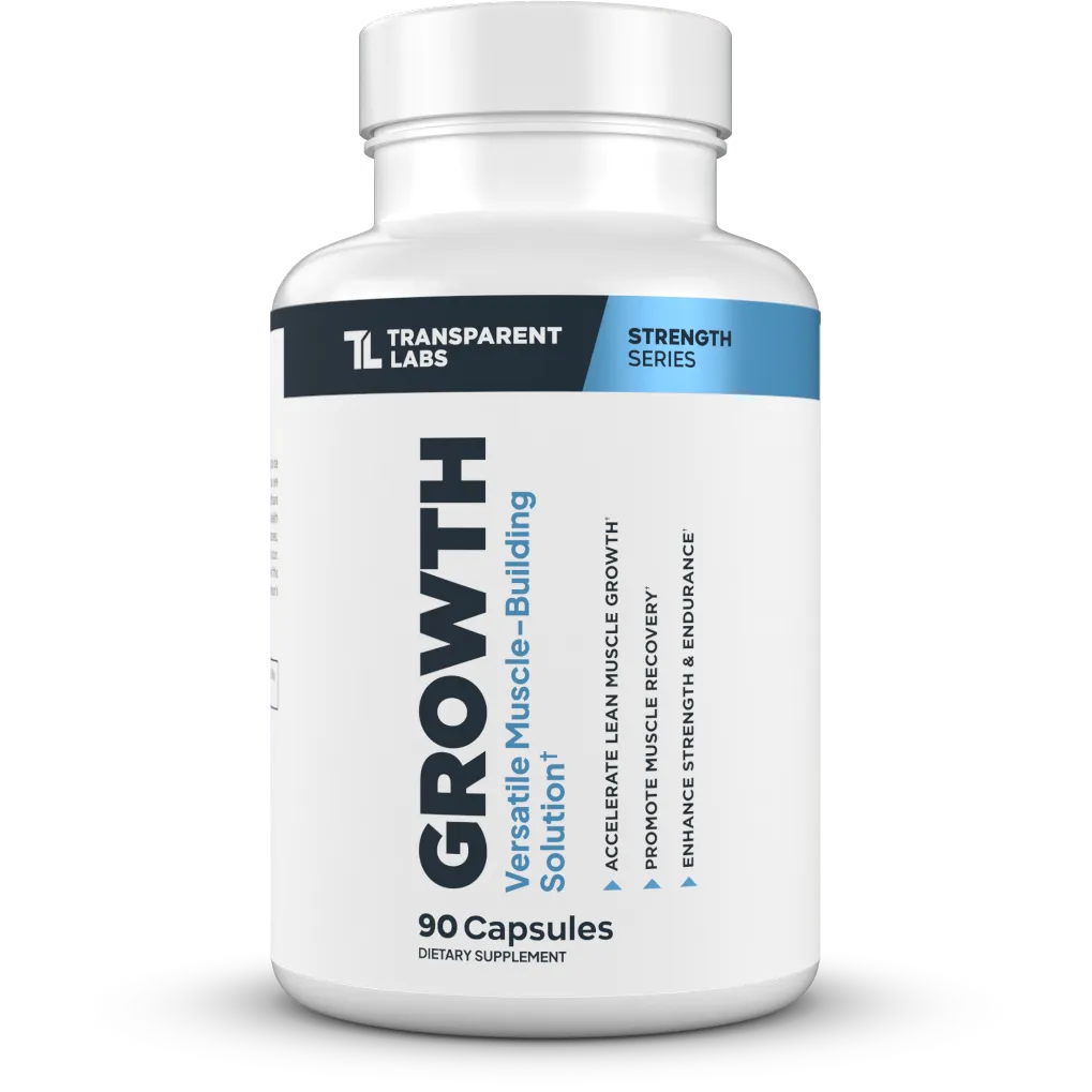 Transparent Labs Growth - Premium Natural Muscle Builder for Men & Women | Post-Workout Recovery & Strength Gains | Ideal for Gym, Bodybuilding & Fitness Enthusiasts