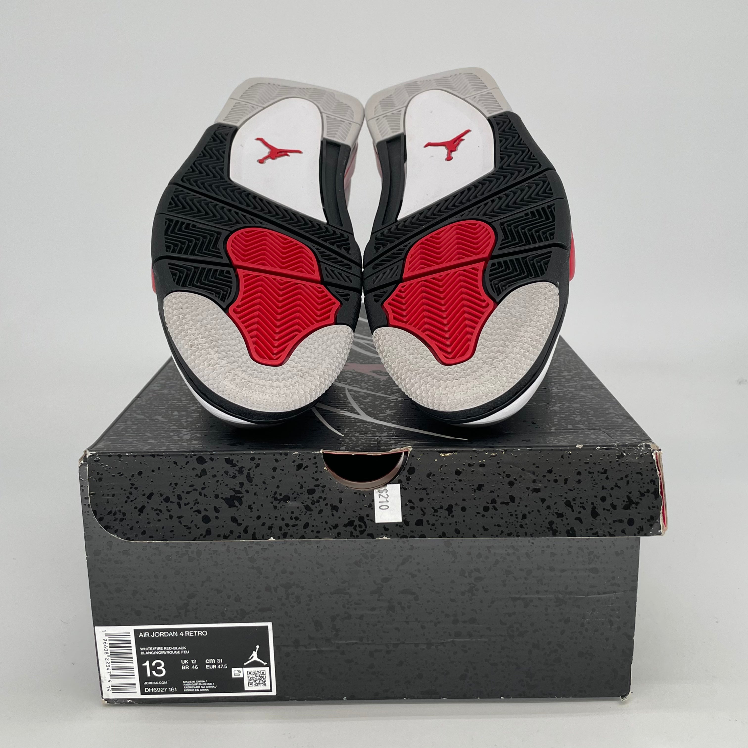 AIR JORDAN 4 Retro Red Cement Men's Basketball Shoes Size 13 - DH6927-161 | Authentic Sneakers for Streetwear & Basketball Games