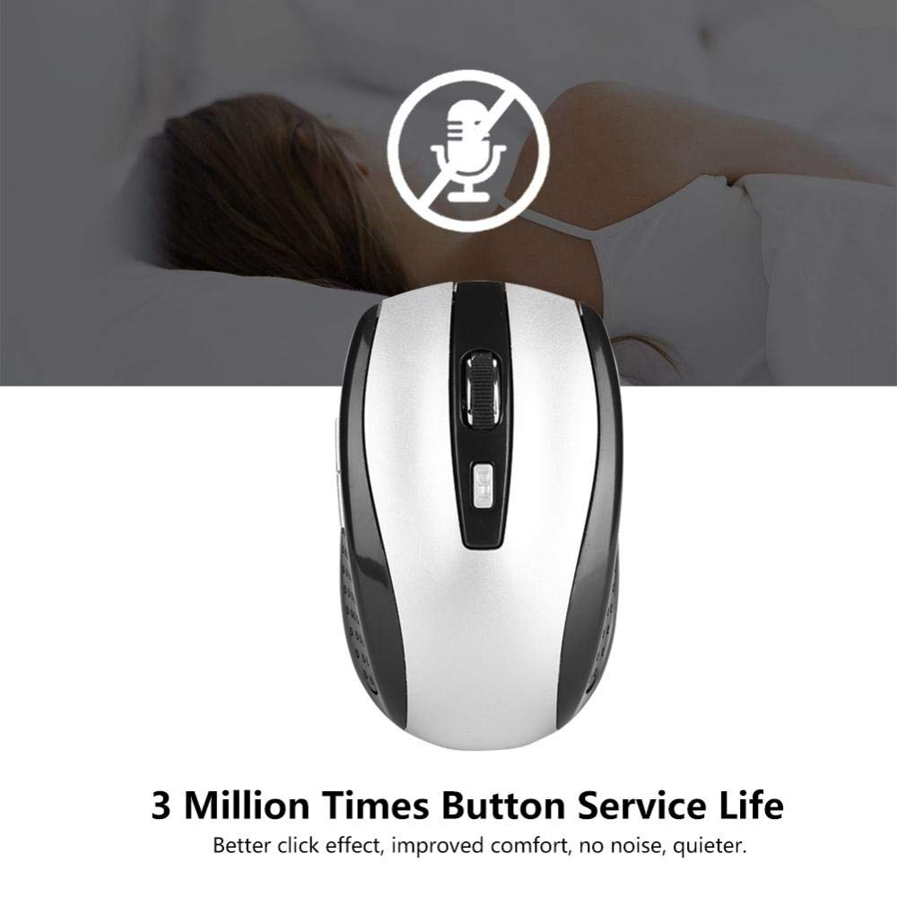 Vbest Life 6键 2.4GHz无线光学鼠标 便携USB接收器 适用于PC笔记本电脑 办公游戏高效操作