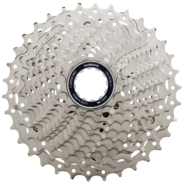 Shimano 105 CS-HG700 11-Speed 11-34T Bike Cassette - Compatible with Road & Gravel Bikes, Smooth Shifting for Performance Cycling