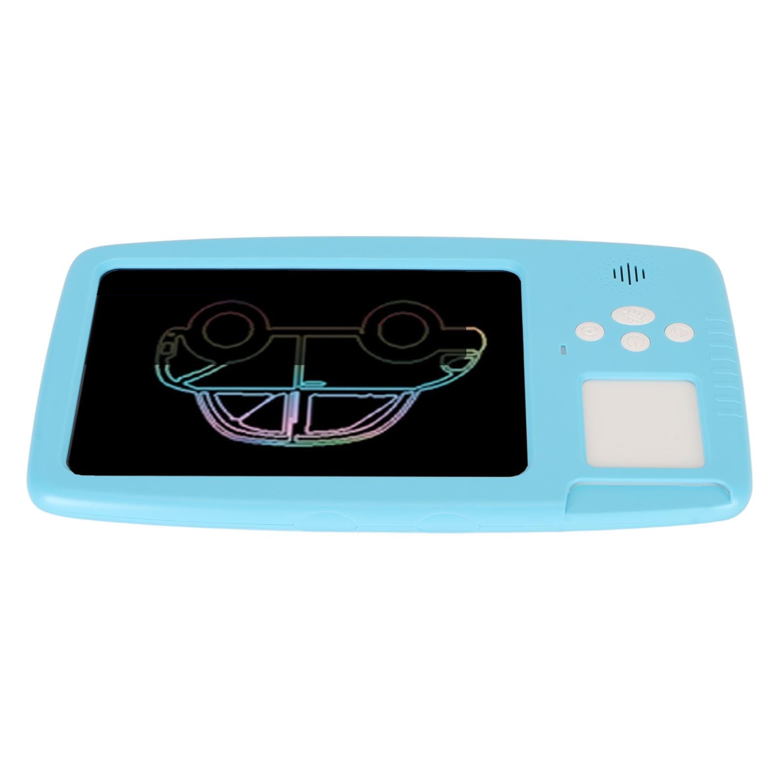 8.5 Inch LCD Writing Tablet with Stylus - Portable Drawing Board for Kids, Includes 112 Learning Cards & Built-in HiFi Speaker - Perfect for Kindergarten Classroom, Travel & Home Learning (Blue)