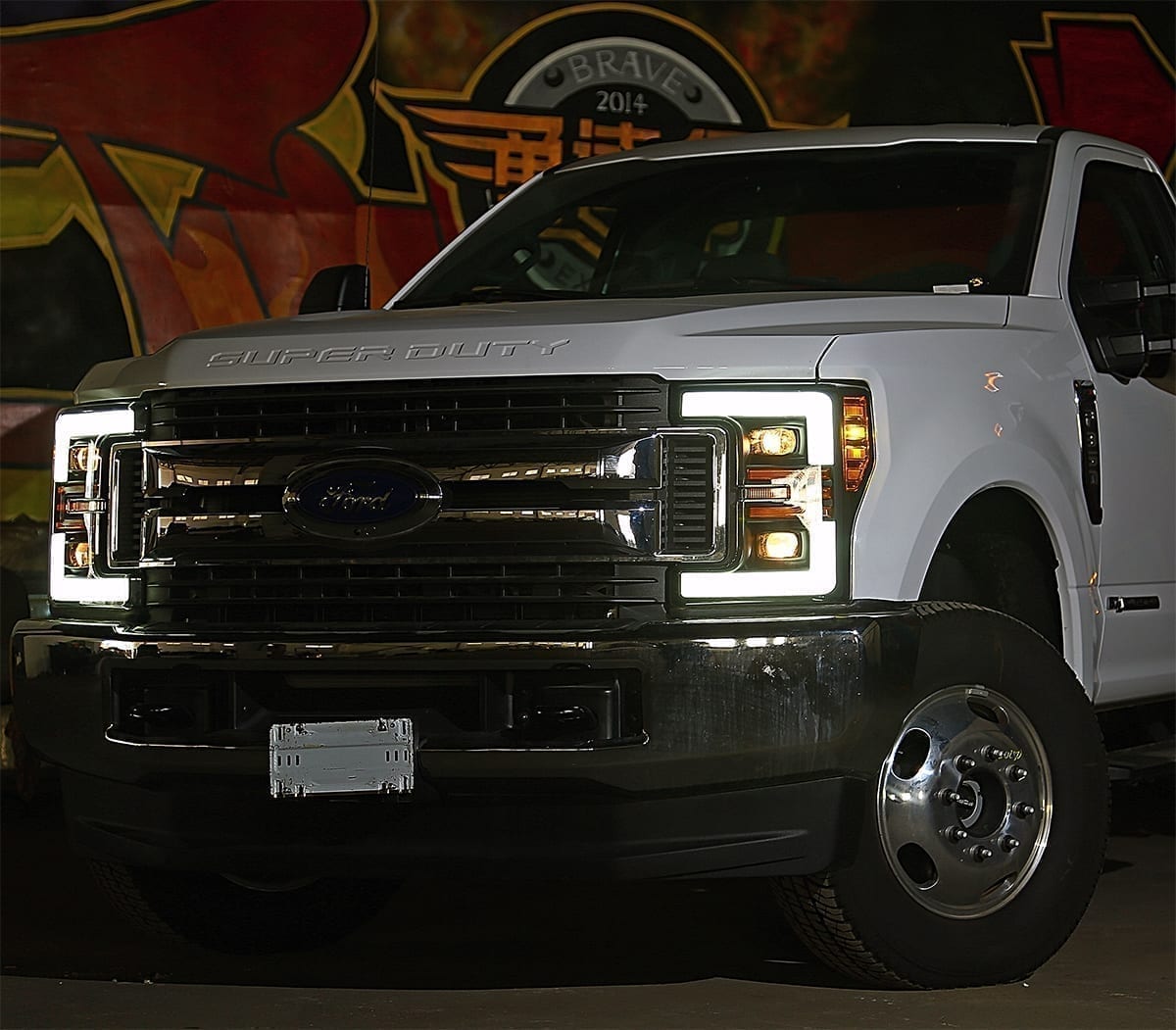 17-19 Ford Super Duty PRO Series Halogen Projector Headlights - Chrome Housing - Upgrade Your Truck's Night Visibility for Off-Road & Towing