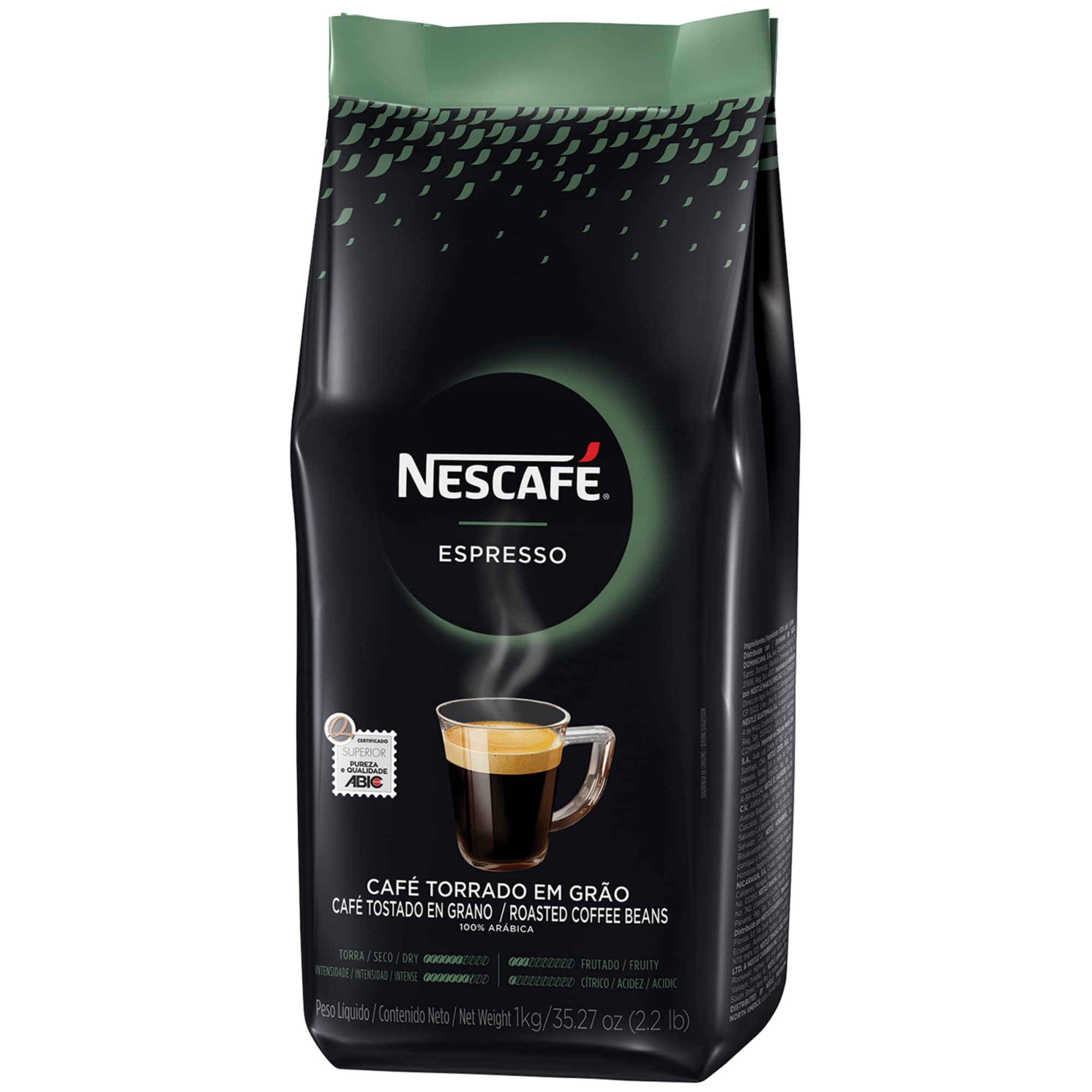 NESCAFE Espresso Whole Bean Coffee - 100% Arabica Medium Roast, 2.2 lb Bag (Pack of 6) - Perfect for Home Brewing, Office Coffee Stations & Gifts for Coffee Lovers