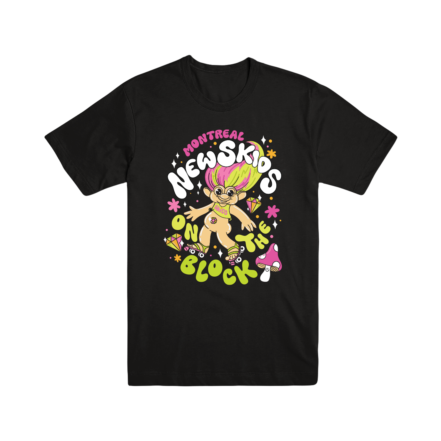 New Kids on the Block Trolls Graphic T-Shirt - Vintage Band Tee for Music Fans & 90s Pop Culture Lovers - Perfect for Concerts, Parties & Casual Wear
