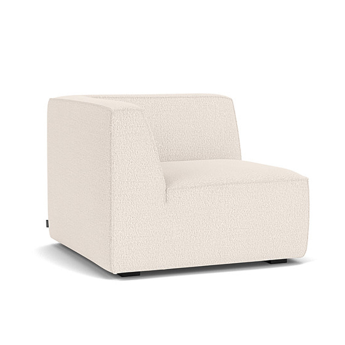 Dane Boucle 1 Seater Right Corner Modular Sofa - Modern Accent Chair for Small Spaces, Living Room, Apartment & Office - Soft Upholstered Lounge Seating with Comfortable Back Support