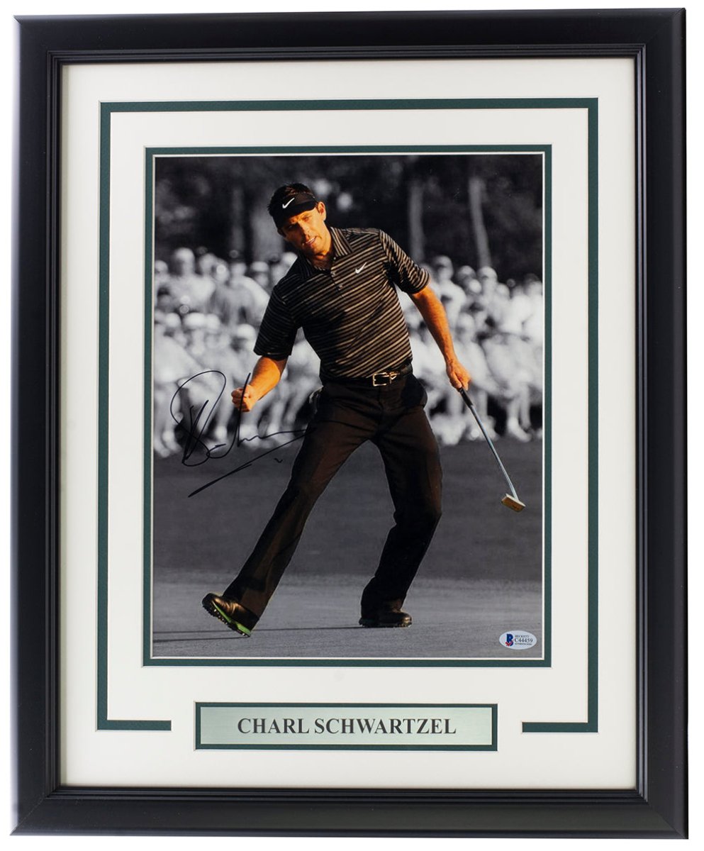 Charl Schwartzel Autographed Framed 11x14 Golf Photo - Limited Edition Collectible for Golf Fans, Perfect for Home or Office Decor, Man Cave, Sports Memorabilia Display