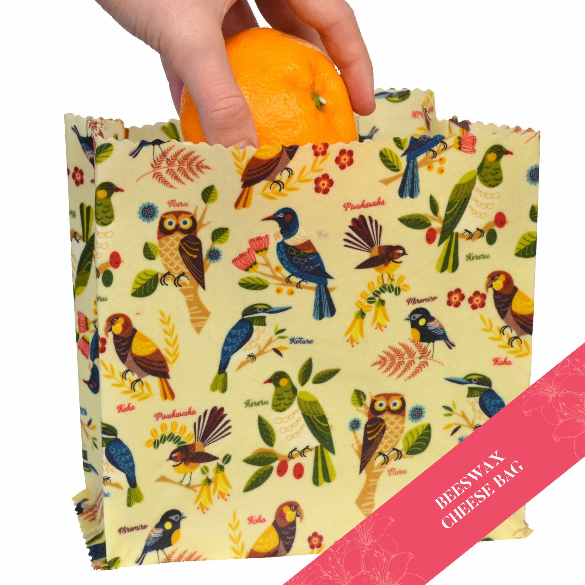 Morepork and Friends Cheese Bag - Reusable Insulated Lunch Bag for Cheese, Snacks & Picnics - Perfect for School, Work & Outdoor Adventures