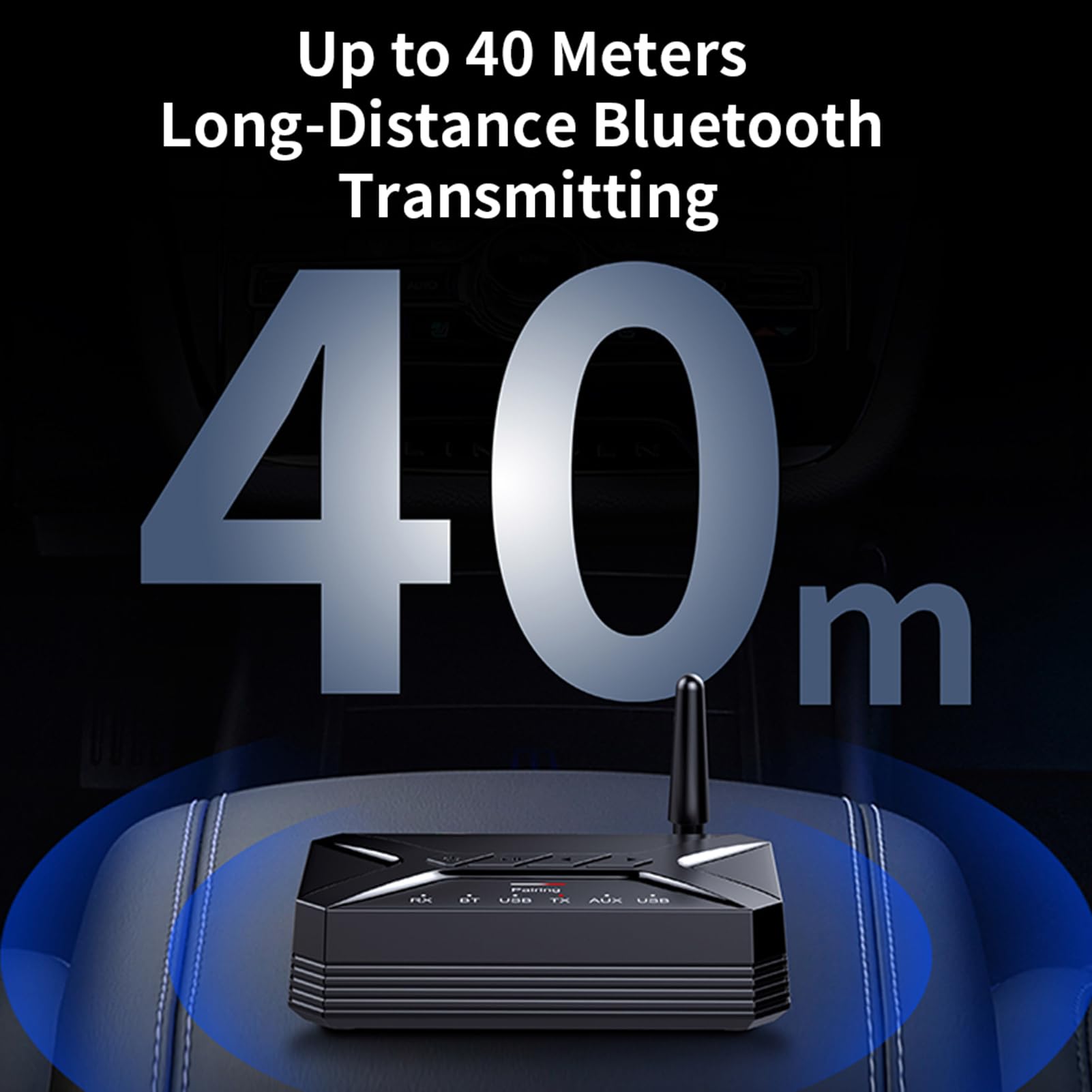 Veeteah Wireless Audio Adapter for Speakers - Bluetooth 5.0 Transmitter & Receiver with Noise Cancellation | Portable Wireless Music Converter for iPhone, Android, Smartphones, Tablets | Perfect for Home, Office, and Outdoor Music Streaming