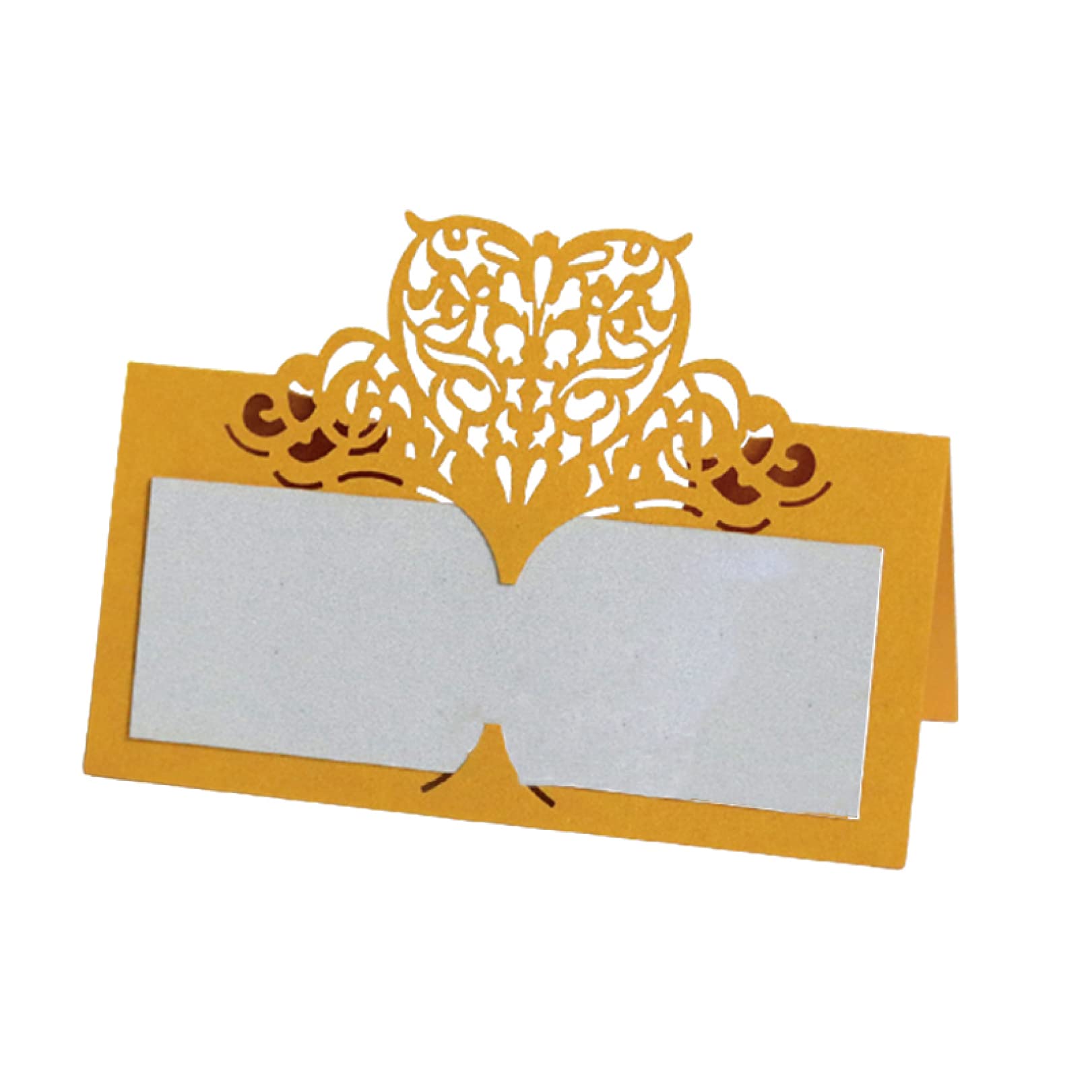 YURASIKU 50/100 Pcs Laser Cut Love Table Name Cards - Elegant Wedding Banquet, Birthday Party Place Cards with Romantic Design | Perfect for Table Setting, Bridal Shower, Anniversary & Special Event Decorations