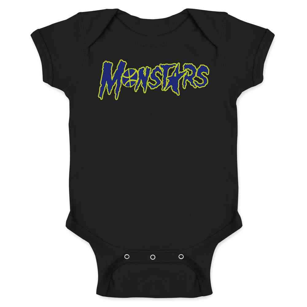 Pop Threads Monstars Basketball Halloween Costume Infant Bodysuit for Babies & Toddlers - Black, Size 12 Months | Cute Basketball-Themed Outfit for Halloween Parties, Cosplay & Photo Shoots