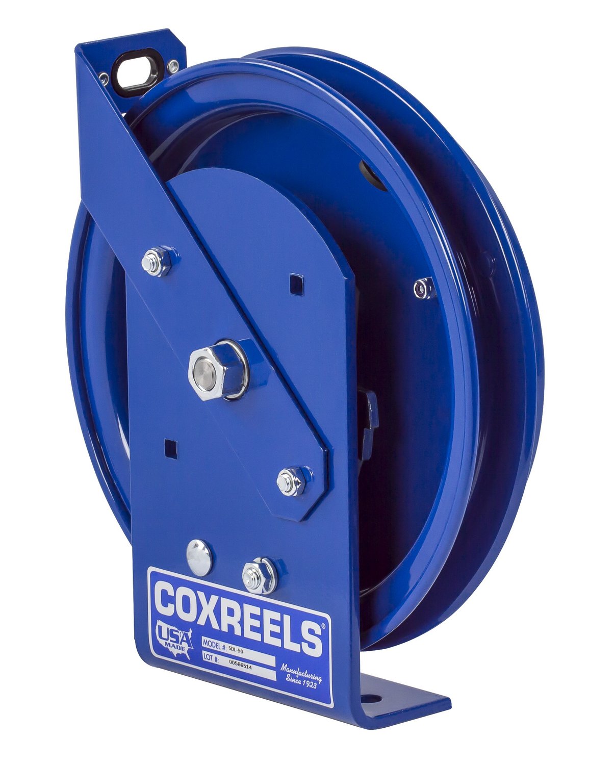 SD-50 Spring Rewind Static Discharge Cable Reel with 50-Foot Capacity | Compact Cable Management Solution | Ideal for Industrial Workstations, Construction Sites & Electrical Maintenance