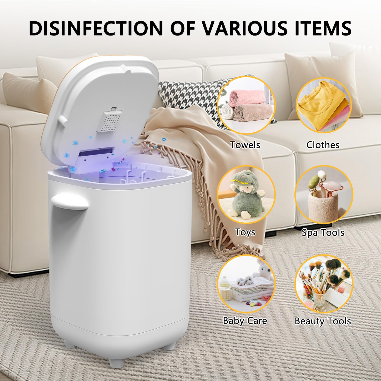 40L Luxury Towel Warmer Bucket with UV Lamp, LED Display, Fragrance Disc Holder & Adjustable Timer - Spa, Bathroom & Pool Accessories for Hotels, Salons & Home Relaxation (Wooden)