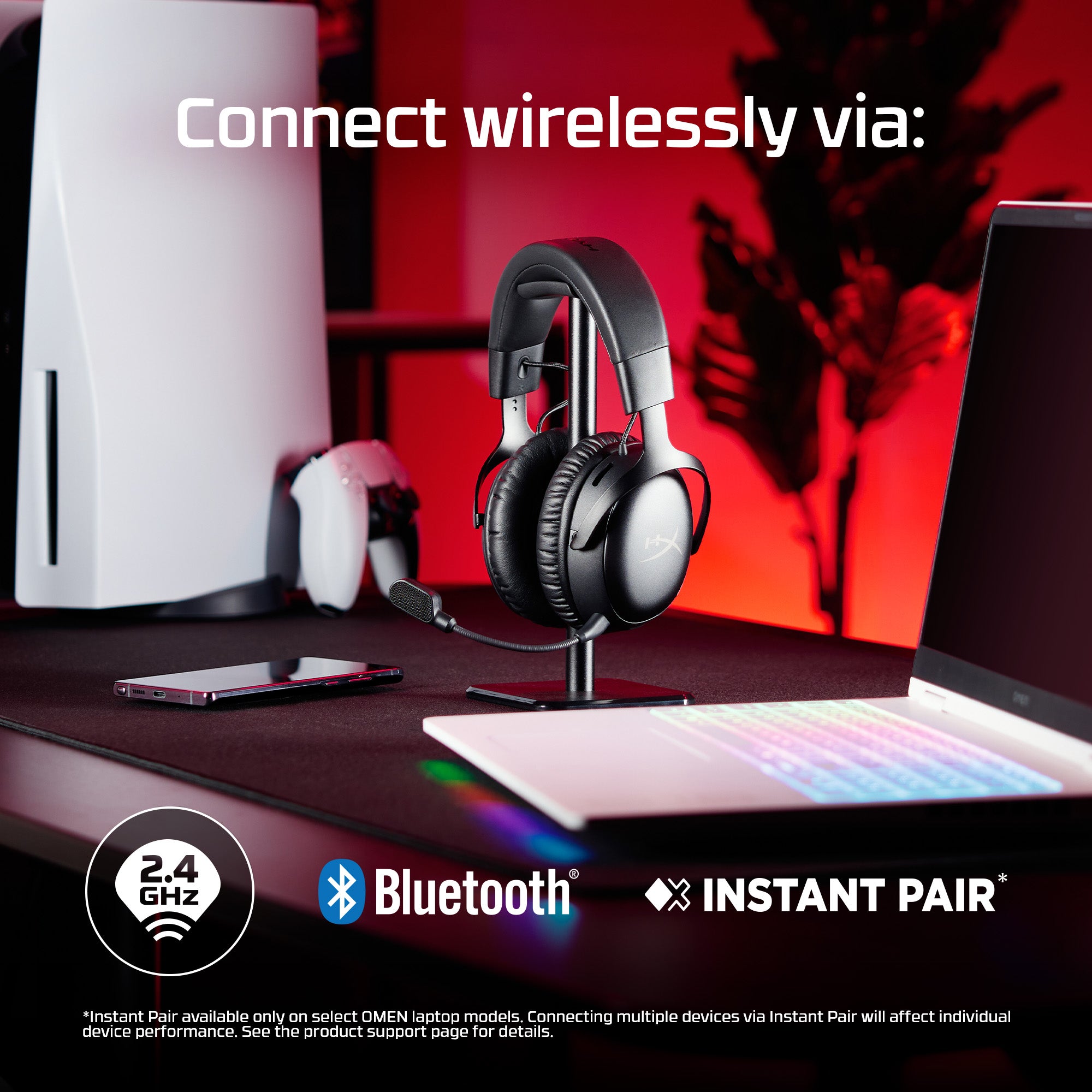 HyperX Cloud III S Wireless Gaming Headset - 7.1 Surround Sound, Noise Cancelling Mic - Perfect for PC, PS5, Xbox & Competitive Gaming