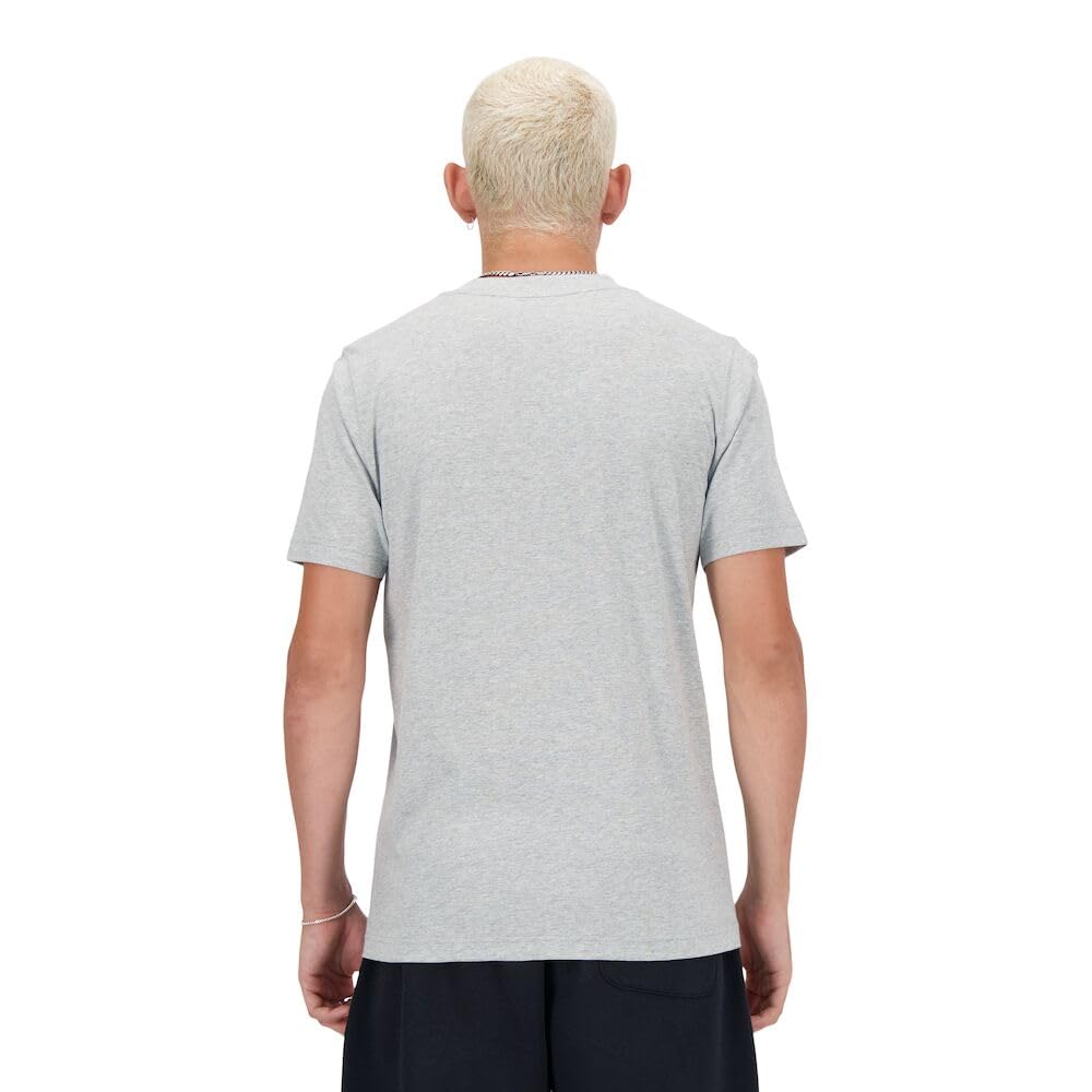 New Balance Men's Sport Essentials Logo T-Shirt - Breathable Cotton Athletic Tee for Running, Gym & Casual Wear | Lightweight Comfort Shirt for Workouts & Everyday Style