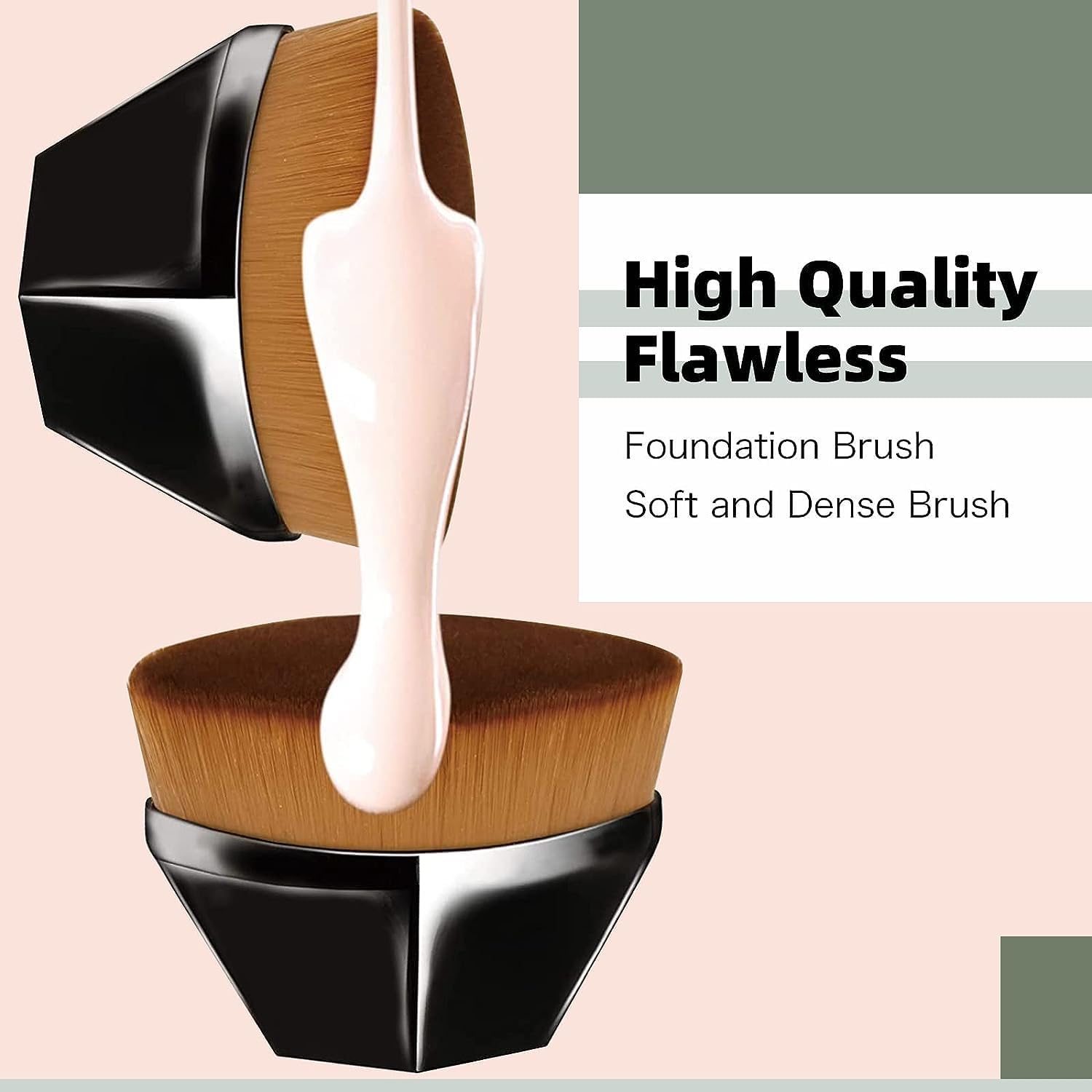 Botist Mini Makeup Brush Set - Travel Cosmetic Kit for Face & Eyeshadow | Powder Blending & Blush Application