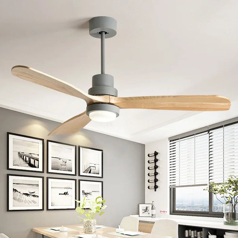 Vintage Wooden Ceiling Fan with Light Kit and Remote Control - Perfect for Living Room, Bedroom, and Patio Cooling