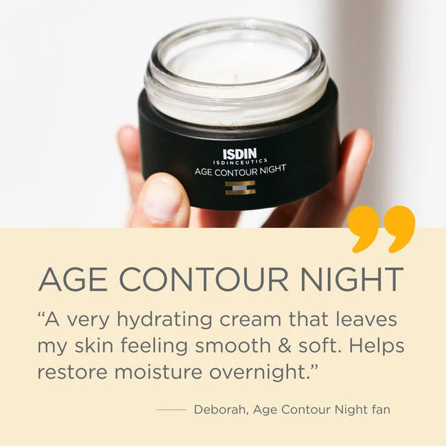 ISDIN ISDINCEUTICS Age Contour Night Cream - Anti-Aging Face Moisturizer for Wrinkles & Fine Lines | Night Repair Treatment for Dry Skin | Perfect for Evening Skincare Routine & Overnight Hydration